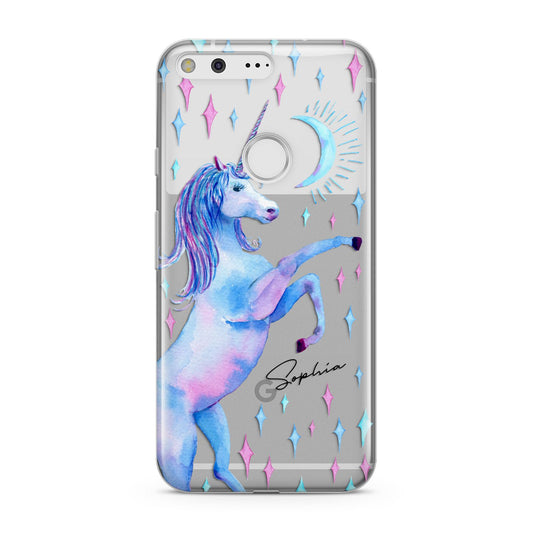 Personalised Unicorn Name Google Pixel Case