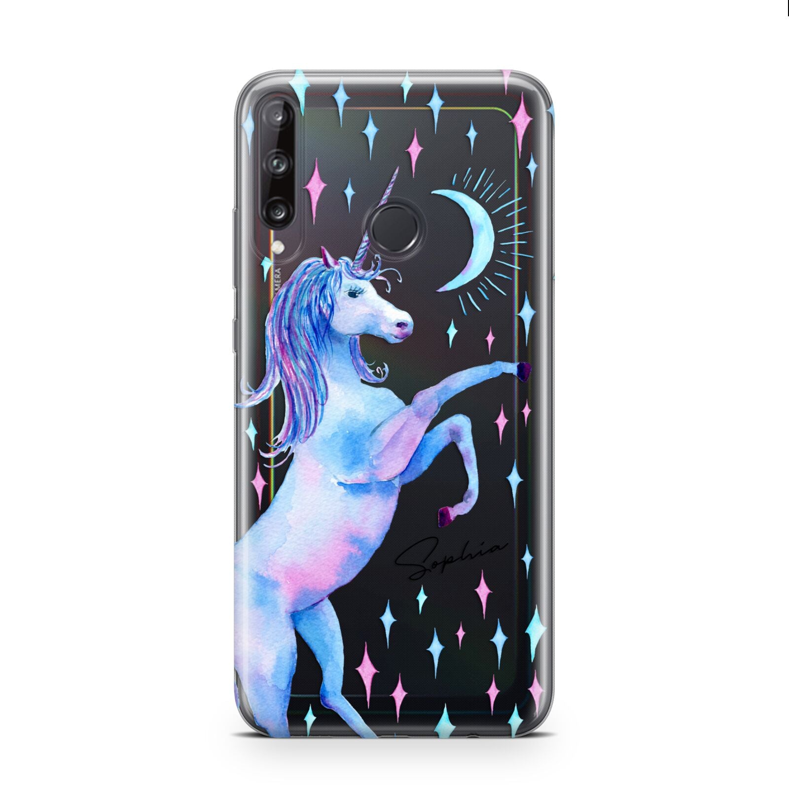 Personalised Unicorn Name Huawei P40 Lite E Phone Case