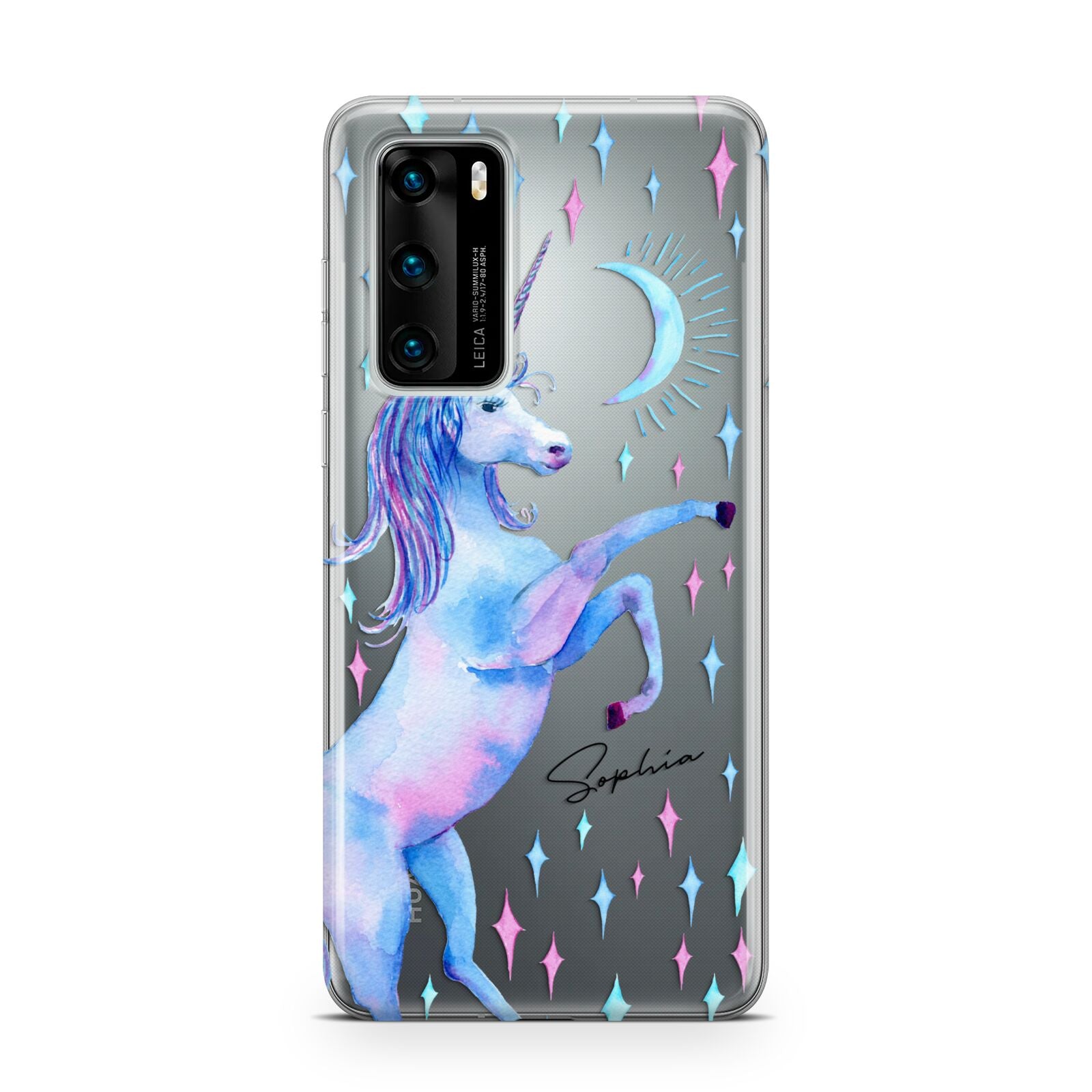 Personalised Unicorn Name Huawei P40 Phone Case