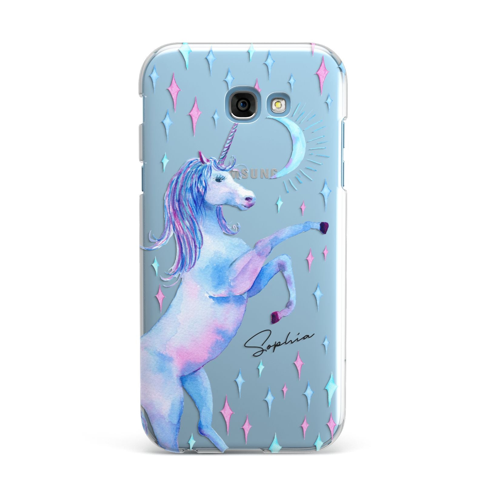 Personalised Unicorn Name Samsung Galaxy A7 2017 Case