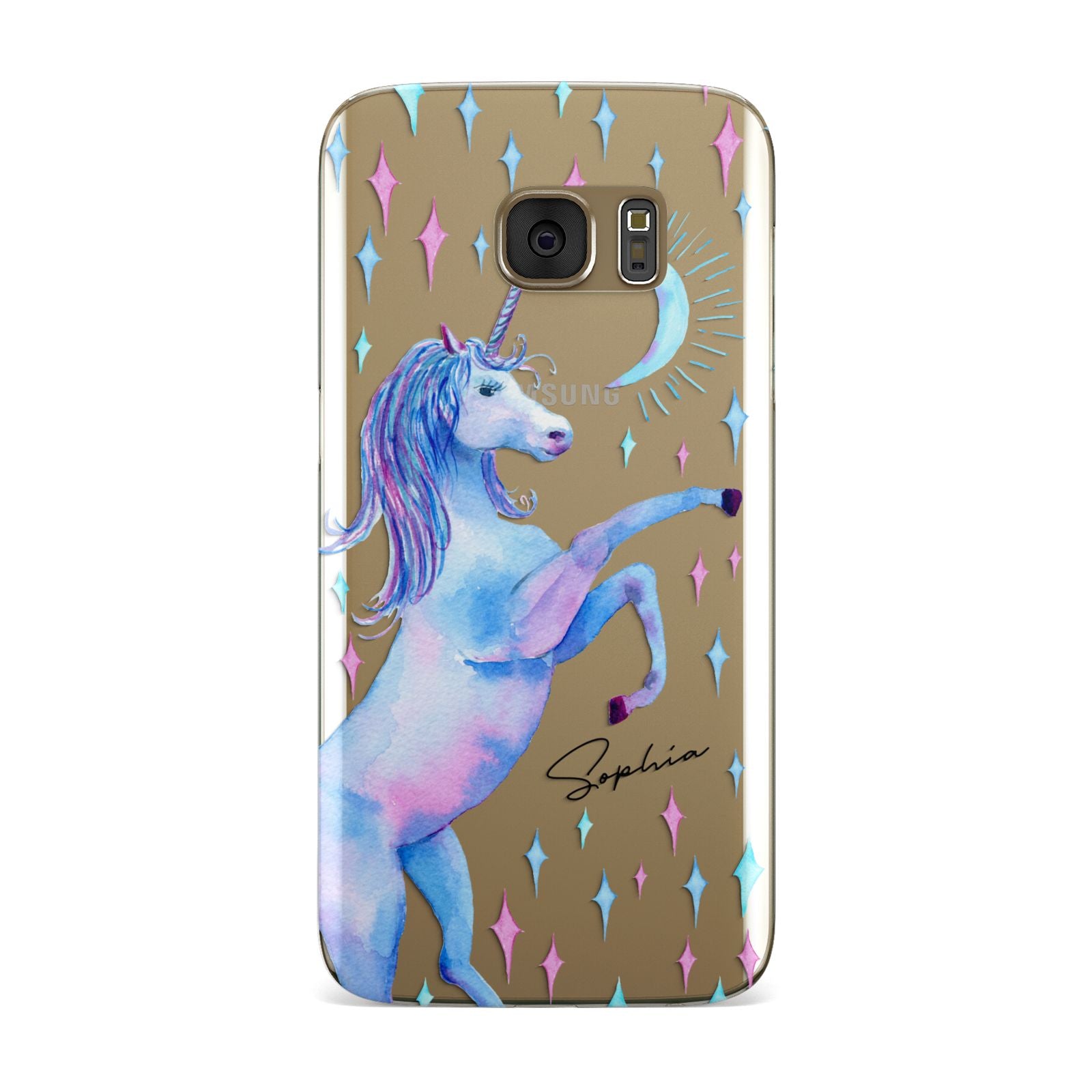 Personalised Unicorn Name Samsung Galaxy Case