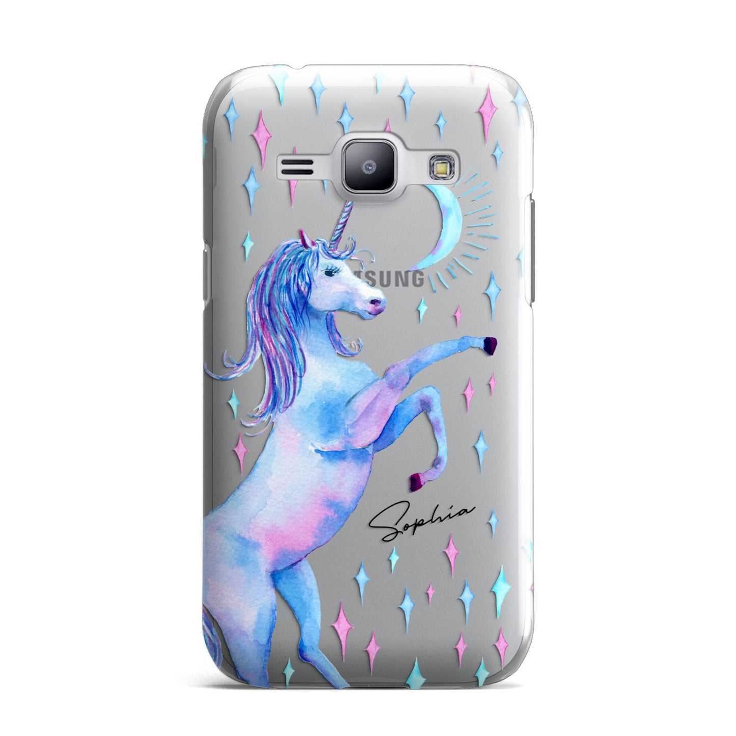 Personalised Unicorn Name Samsung Galaxy J1 2015 Case
