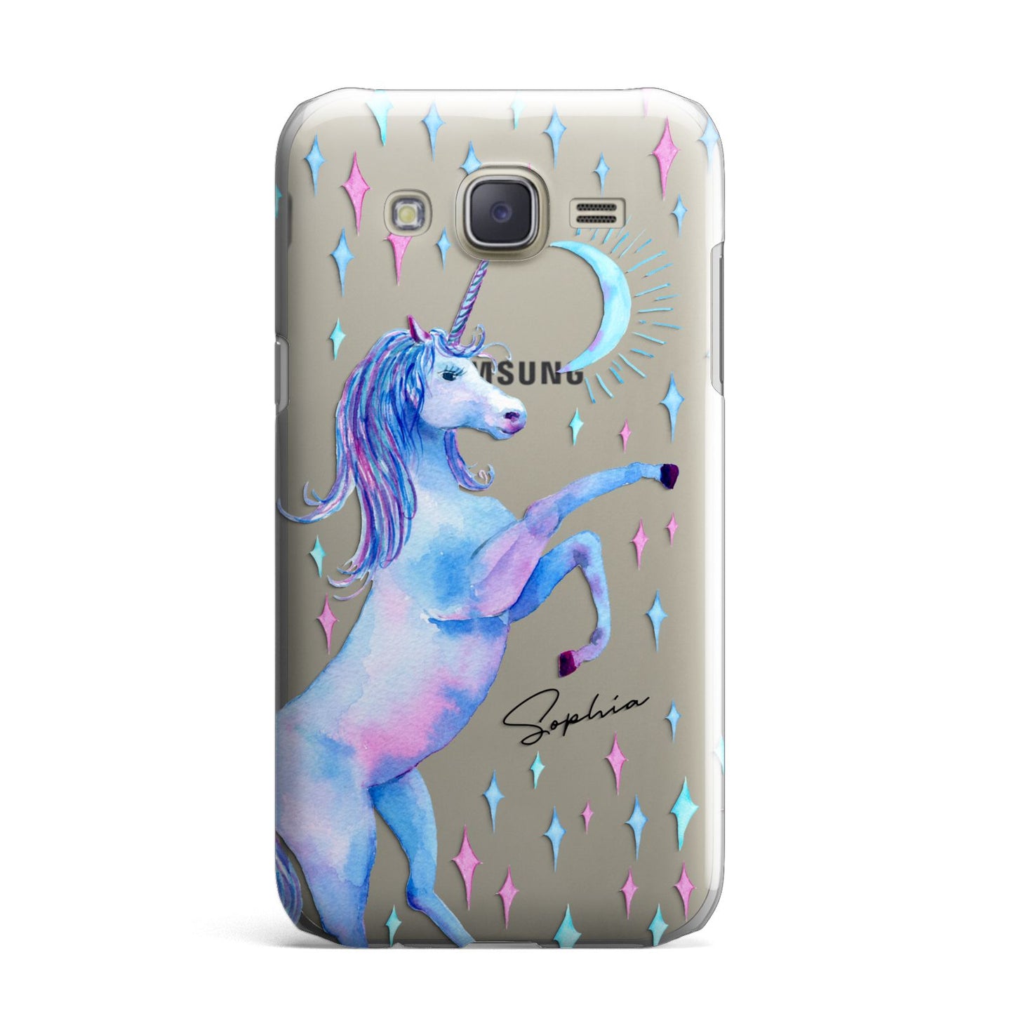 Personalised Unicorn Name Samsung Galaxy J7 Case