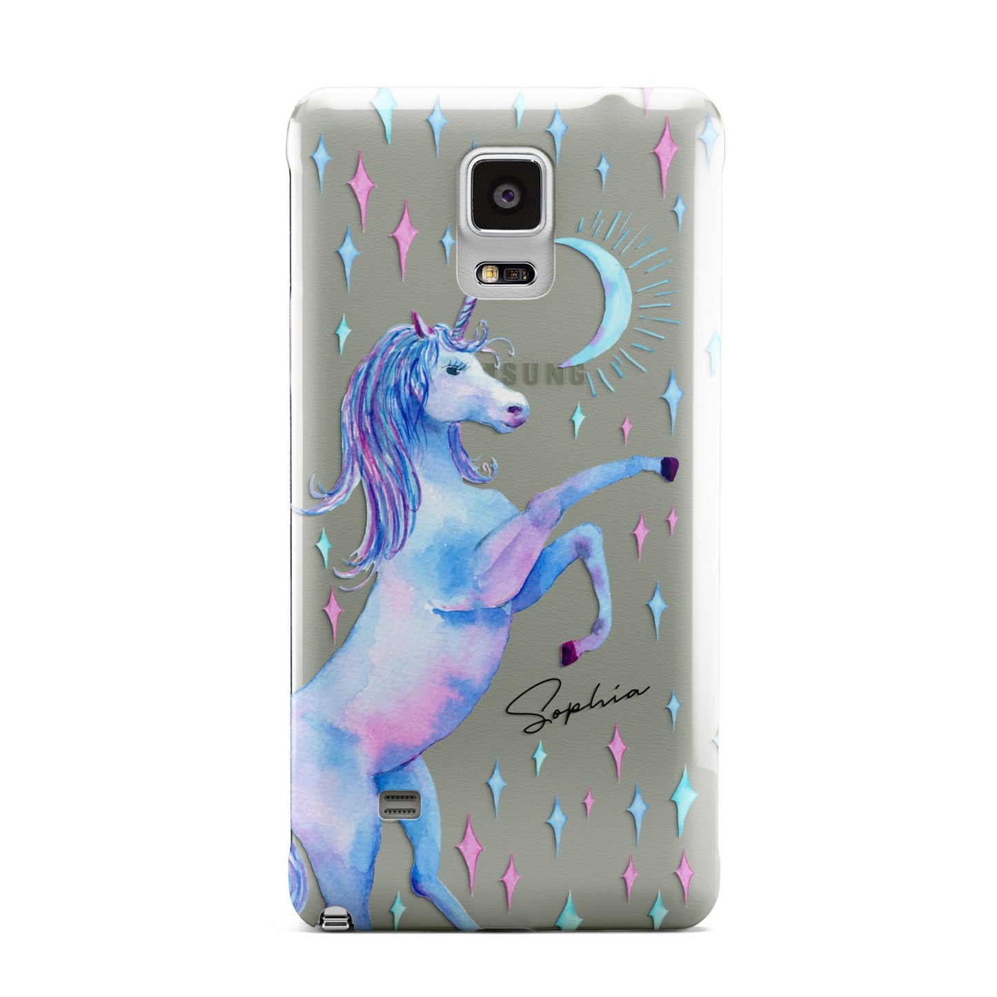 Personalised Unicorn Name Samsung Galaxy Note 4 Case