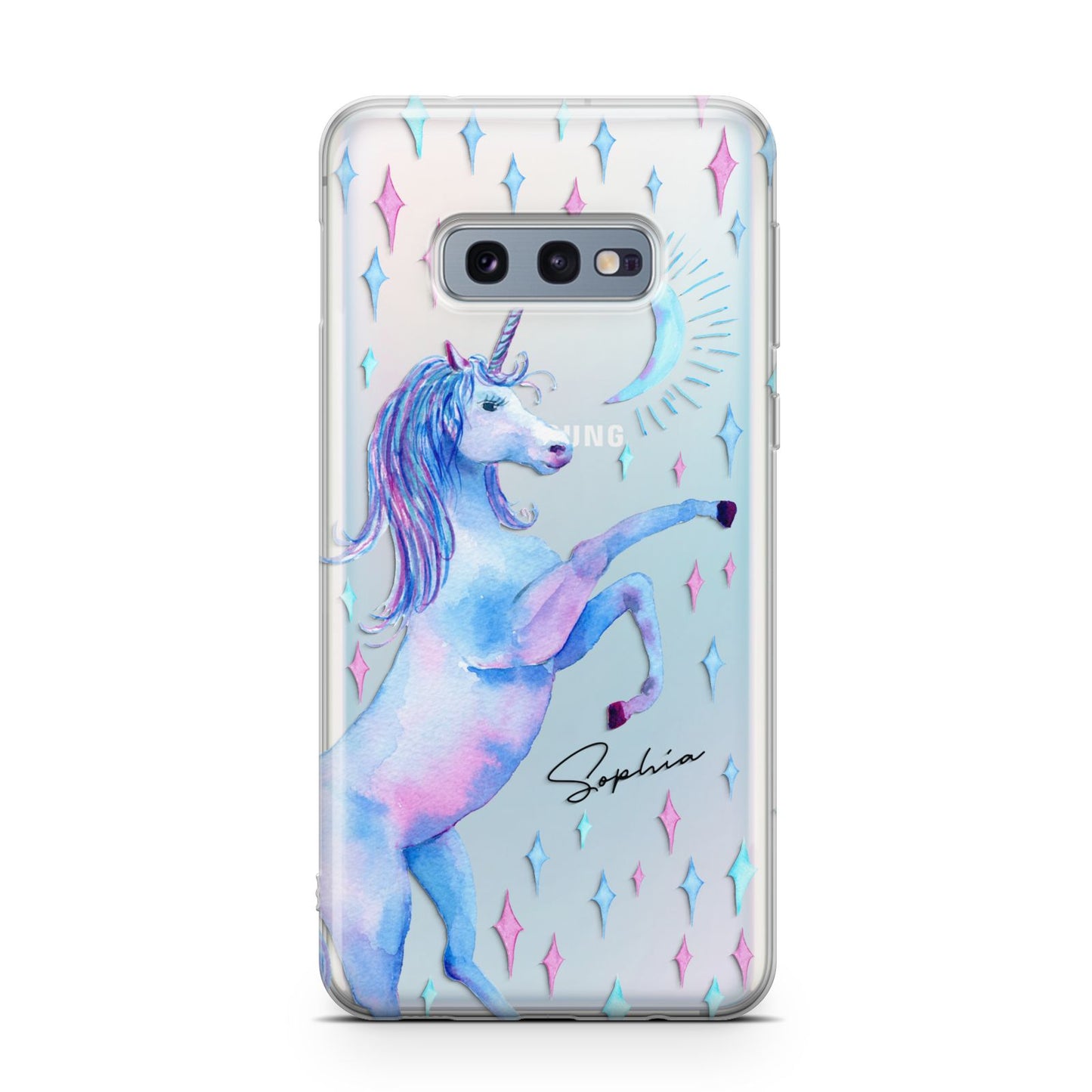 Personalised Unicorn Name Samsung Galaxy S10E Case