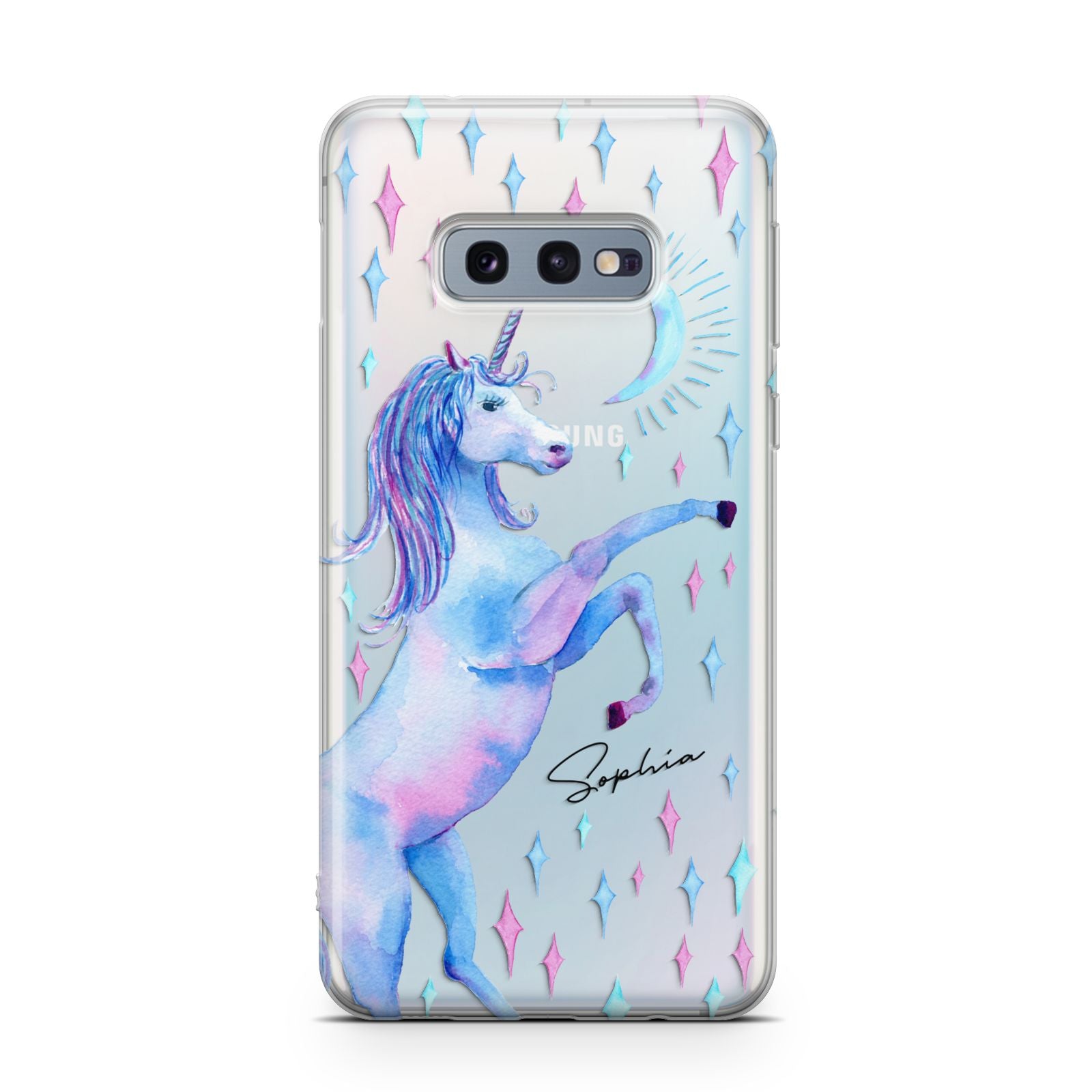 Personalised Unicorn Name Samsung Galaxy S10E Case