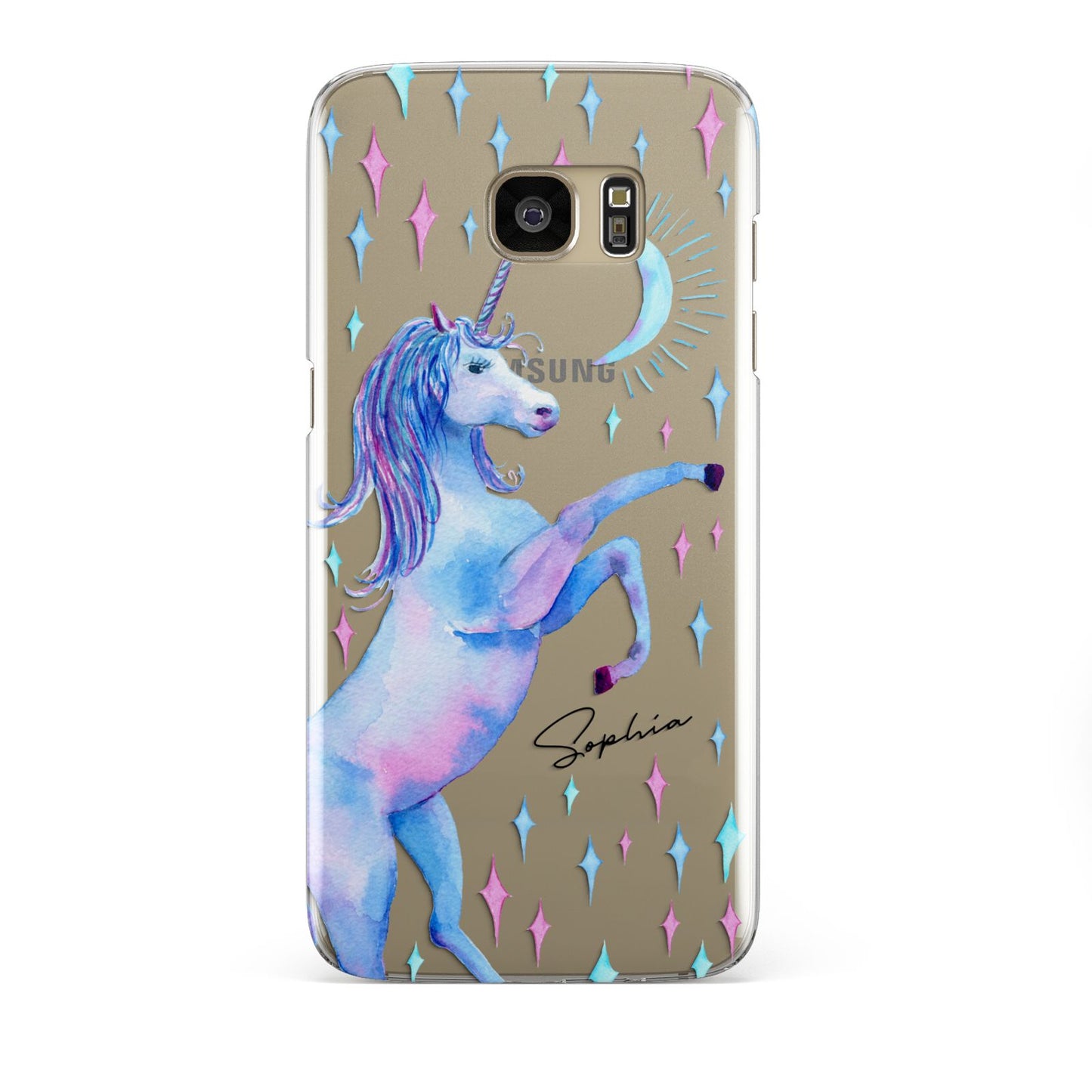 Personalised Unicorn Name Samsung Galaxy S7 Edge Case