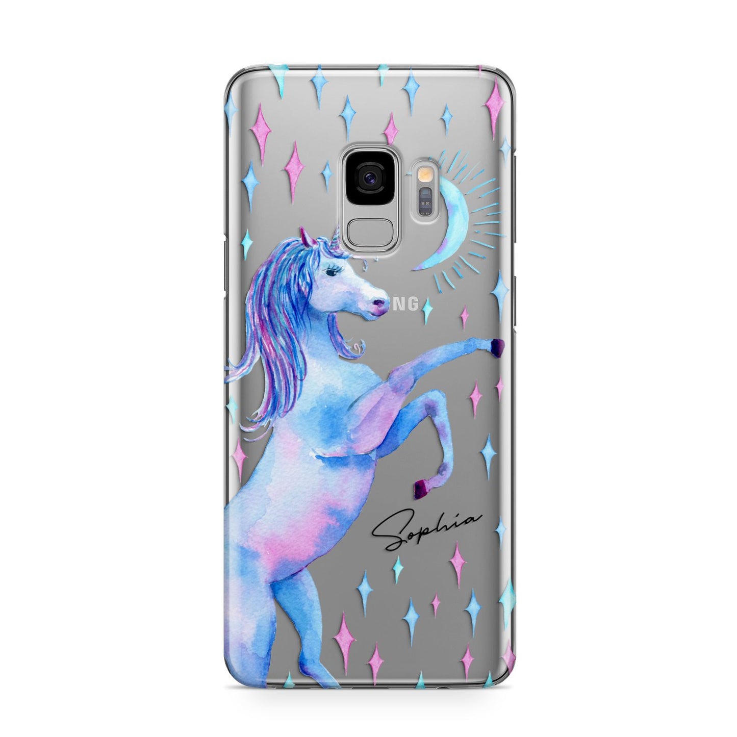 Personalised Unicorn Name Samsung Galaxy S9 Case