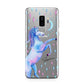 Personalised Unicorn Name Samsung Galaxy S9 Plus Case on Silver phone