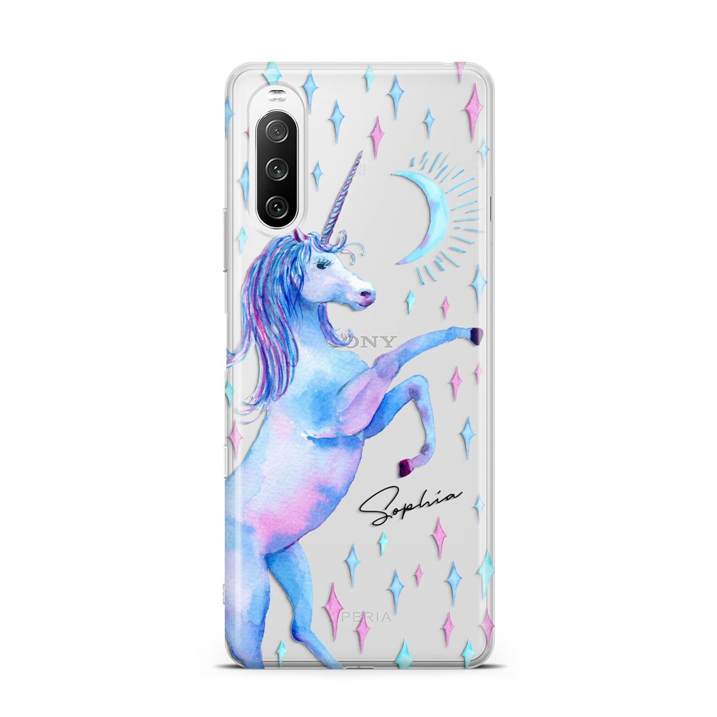 Personalised Unicorn Name Sony Xperia 10 III Case