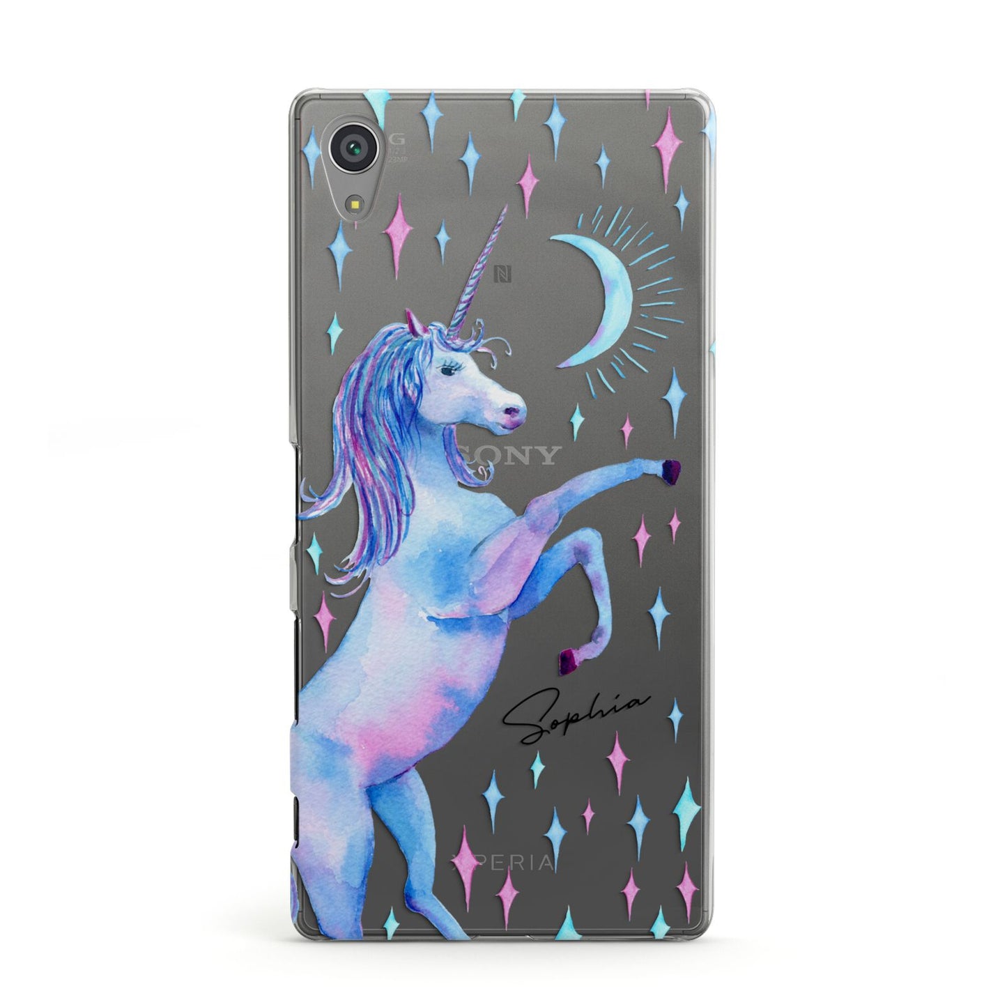 Personalised Unicorn Name Sony Xperia Case