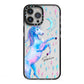Personalised Unicorn Name iPhone 13 Pro Max Black Impact Case on Silver phone