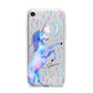 Personalised Unicorn Name iPhone 7 Bumper Case on Silver iPhone