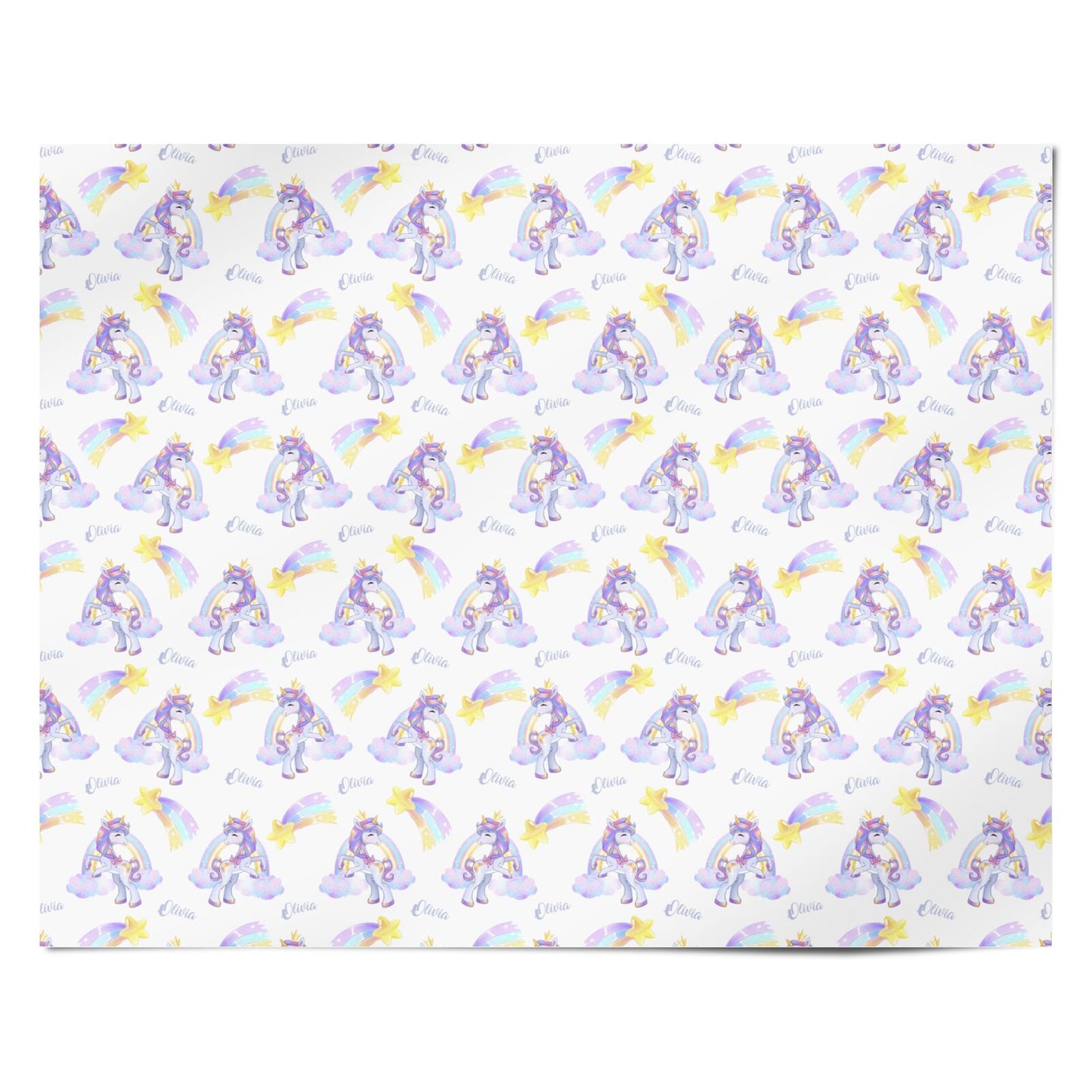 Personalised Unicorn Star Personalised Wrapping Paper Alternative