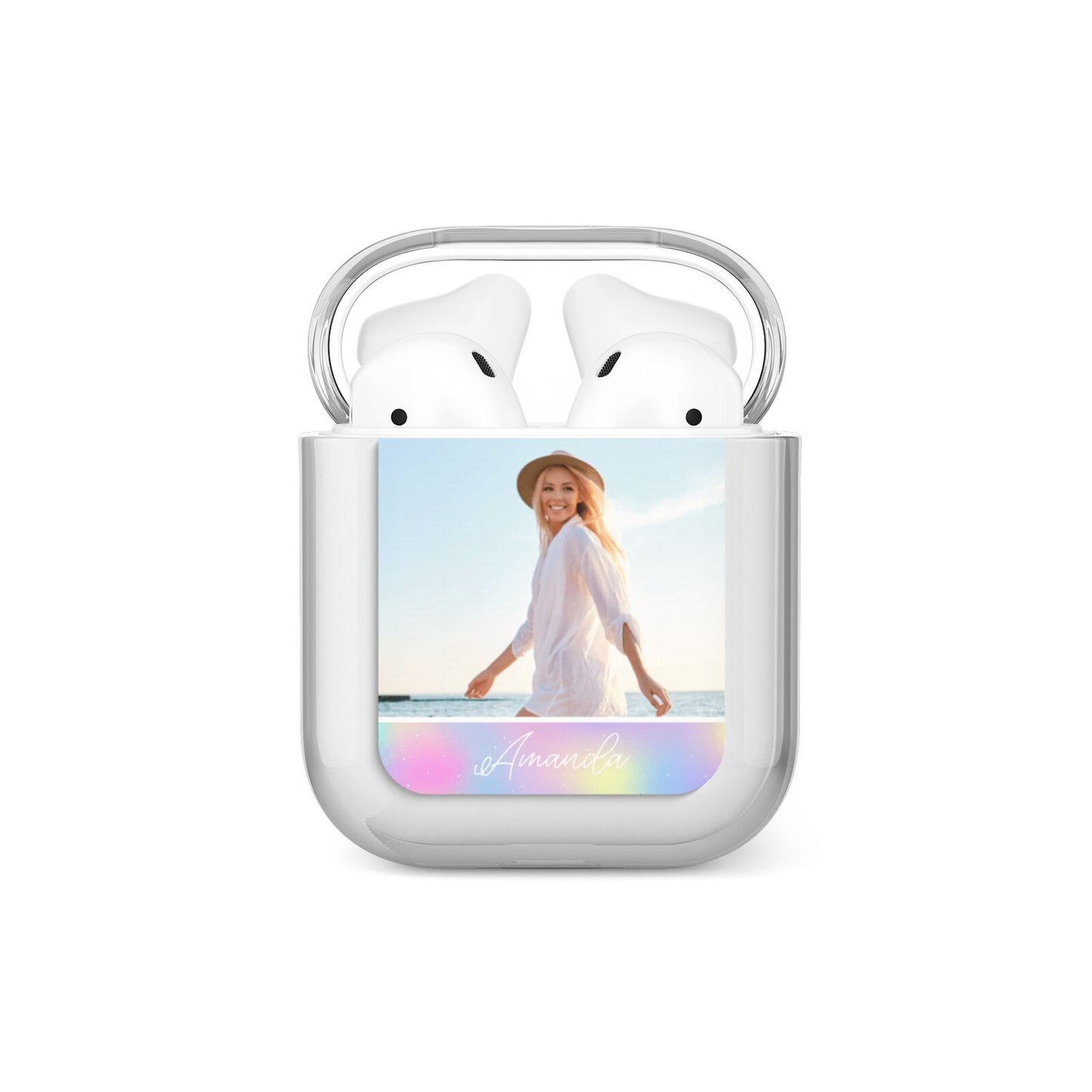 Personalised Unicorn Stars Photo AirPods Case