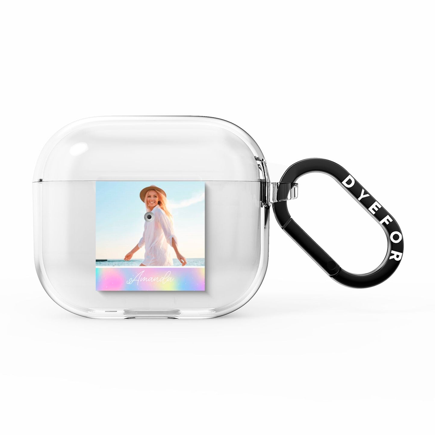 Personalised Unicorn Stars Photo AirPods Clear Case 3rd Gen