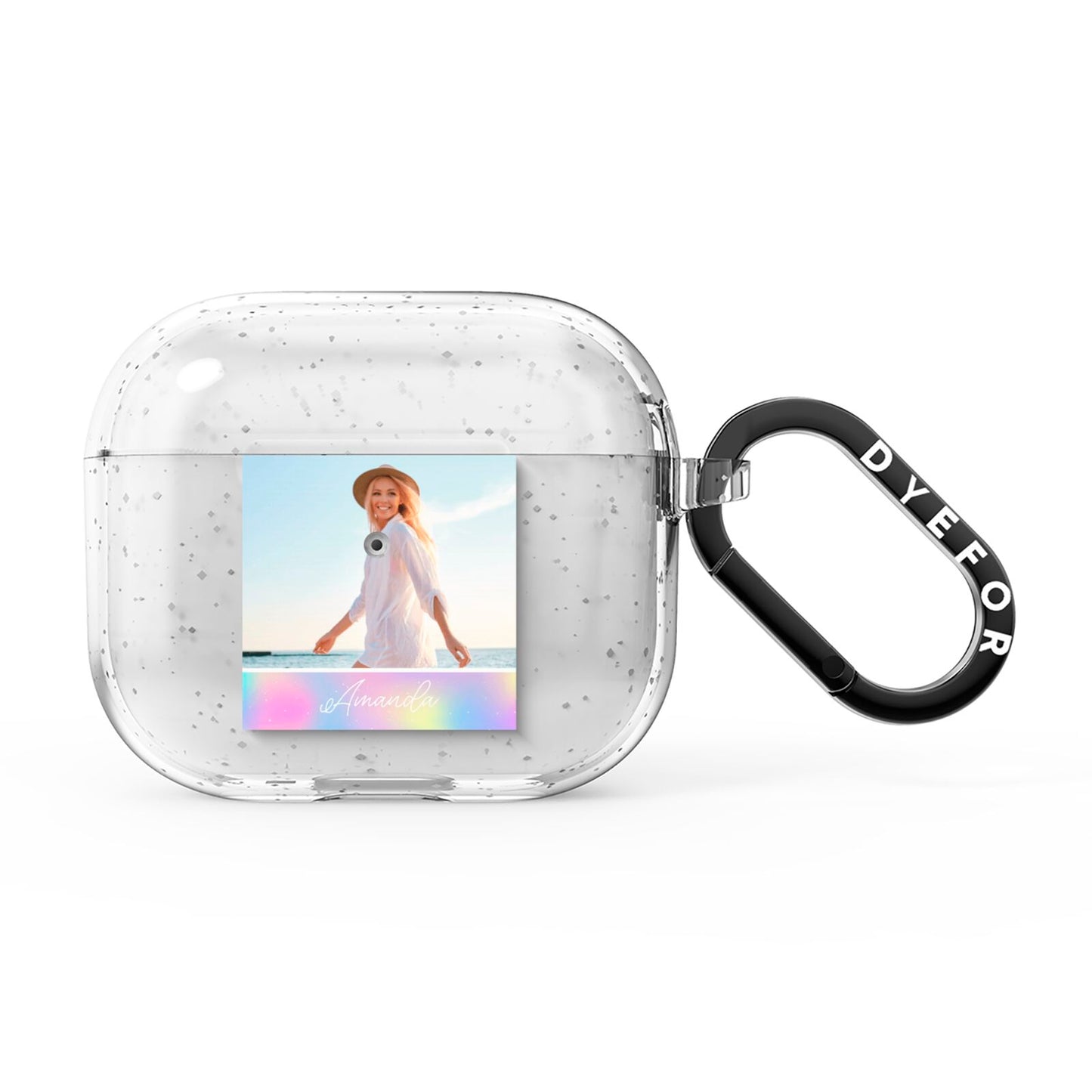 Personalised Unicorn Stars Photo AirPods Glitter Case 3rd Gen