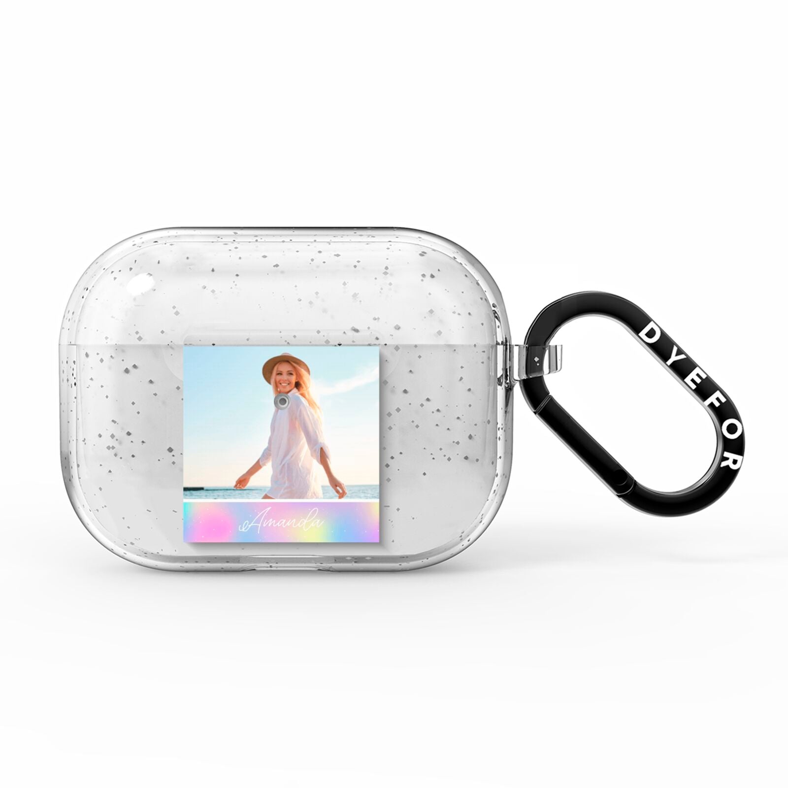 Personalised Unicorn Stars Photo AirPods Pro Glitter Case