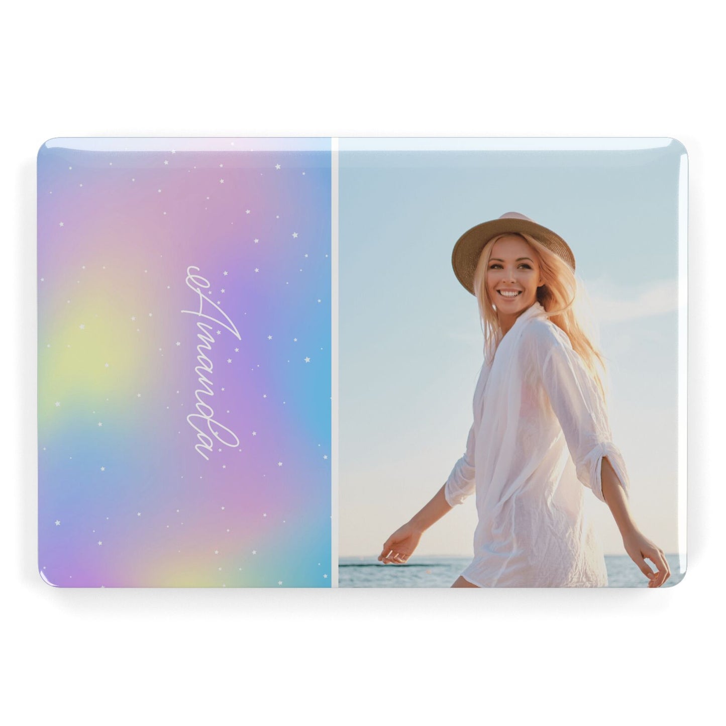 Personalised Unicorn Stars Photo Apple MacBook Case