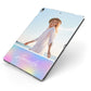 Personalised Unicorn Stars Photo Apple iPad Case on Grey iPad Side View