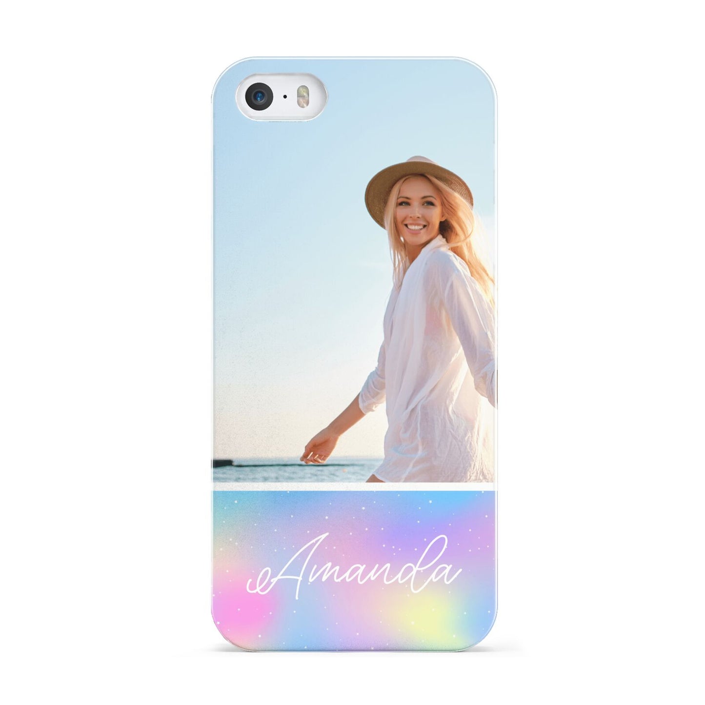 Personalised Unicorn Stars Photo Apple iPhone 5 Case