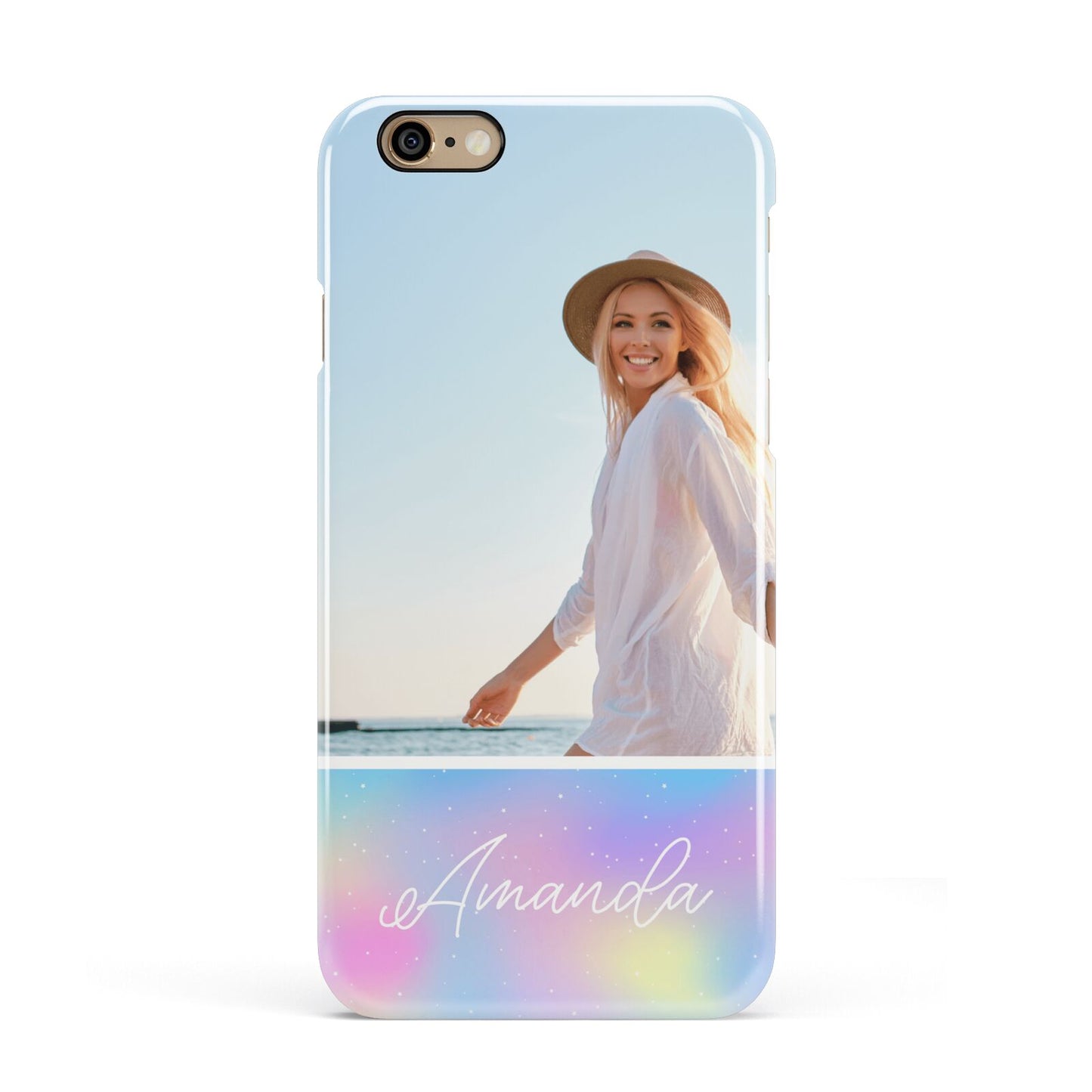 Personalised Unicorn Stars Photo Apple iPhone 6 3D Snap Case