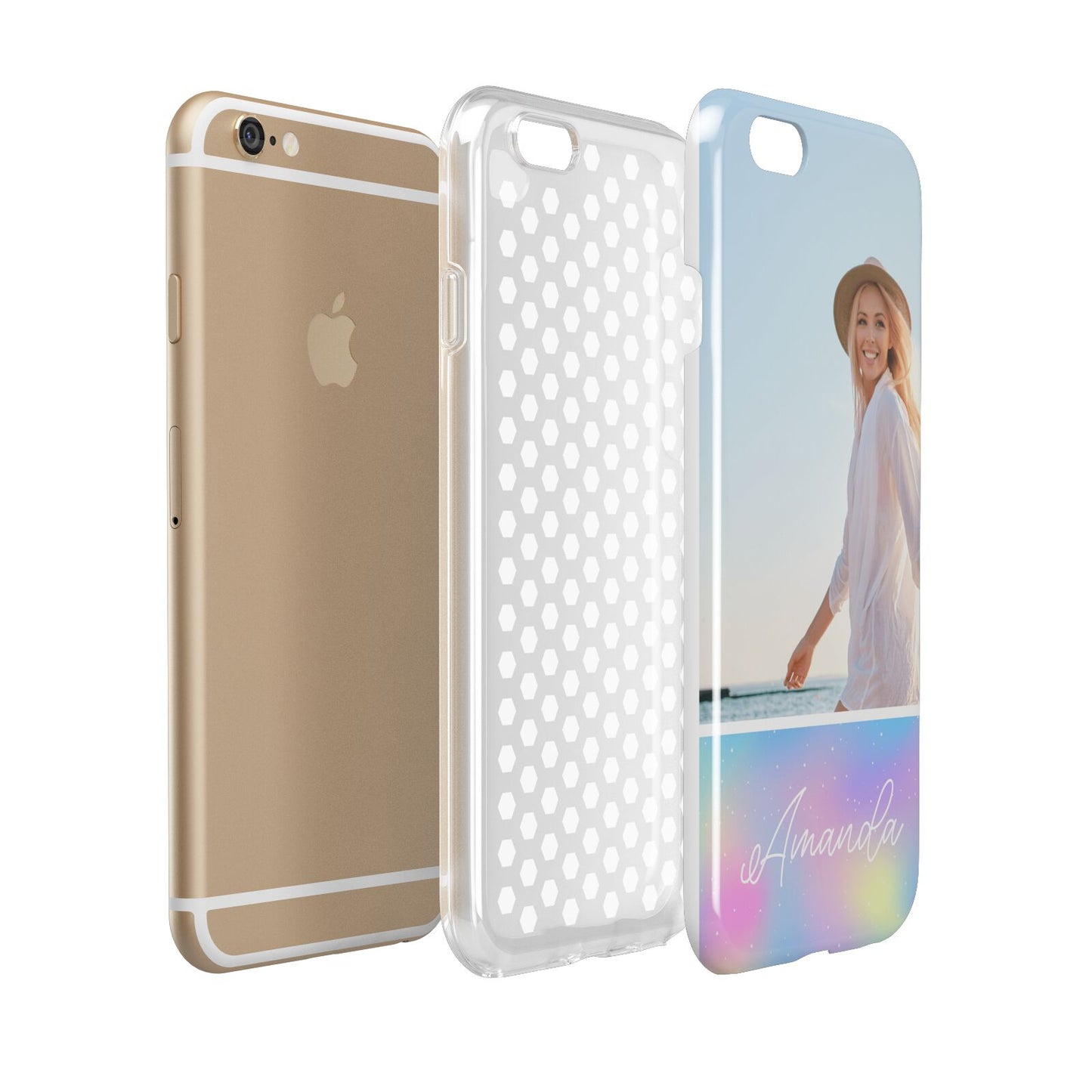 Personalised Unicorn Stars Photo Apple iPhone 6 3D Tough Case Expanded view