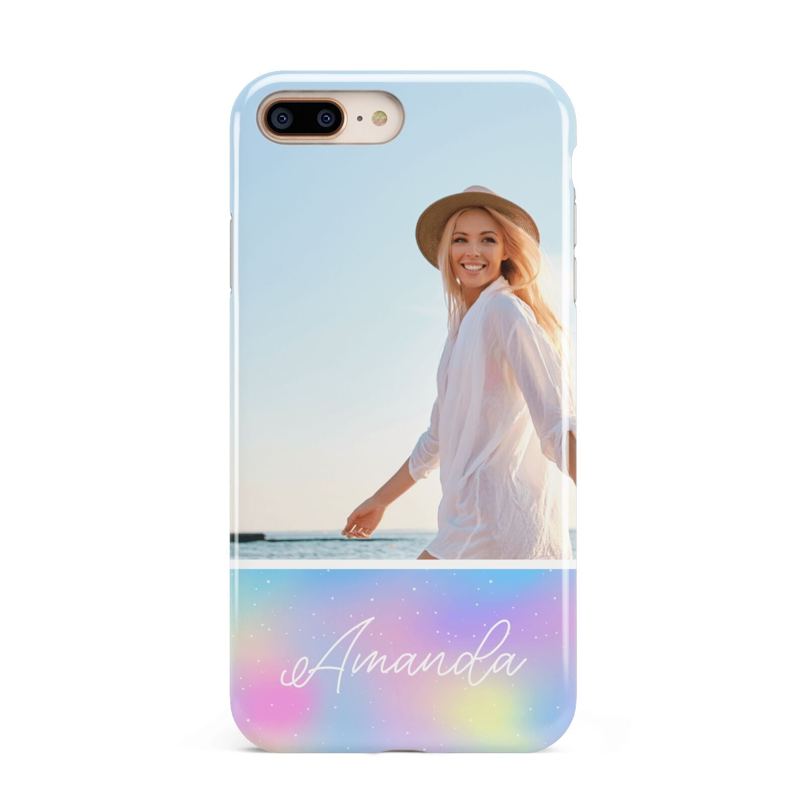 Personalised Unicorn Stars Photo Apple iPhone 7 8 Plus 3D Tough Case