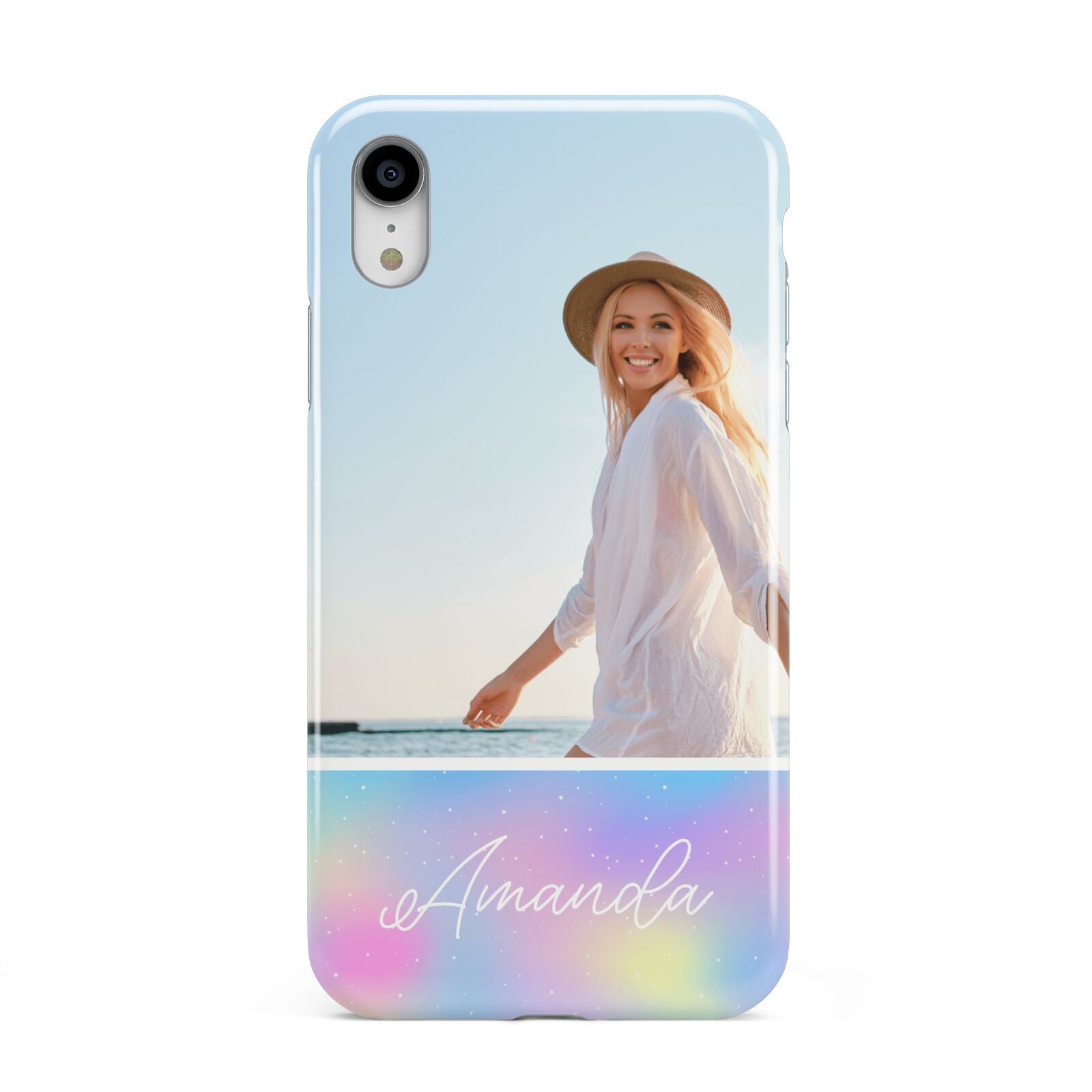 Personalised Unicorn Stars Photo Apple iPhone XR White 3D Tough Case