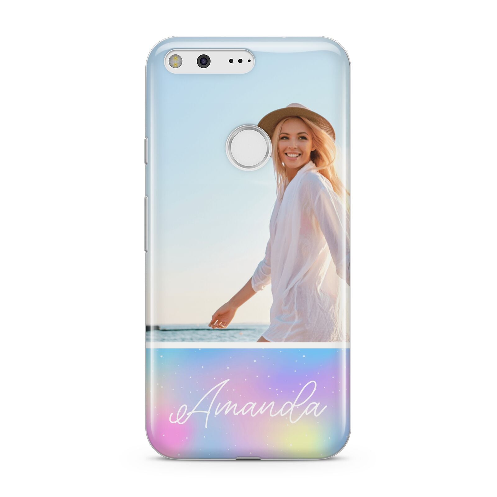 Personalised Unicorn Stars Photo Google Pixel Case