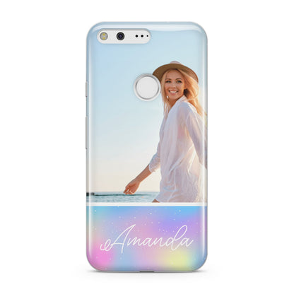 Personalised Unicorn Stars Photo Google Pixel Case