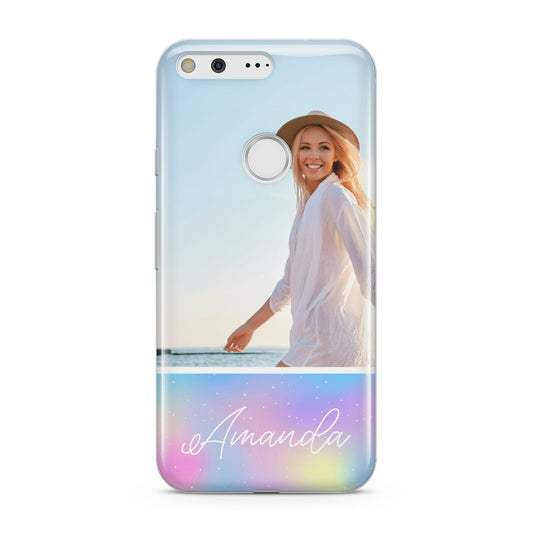 Personalised Unicorn Stars Photo Google Pixel Case