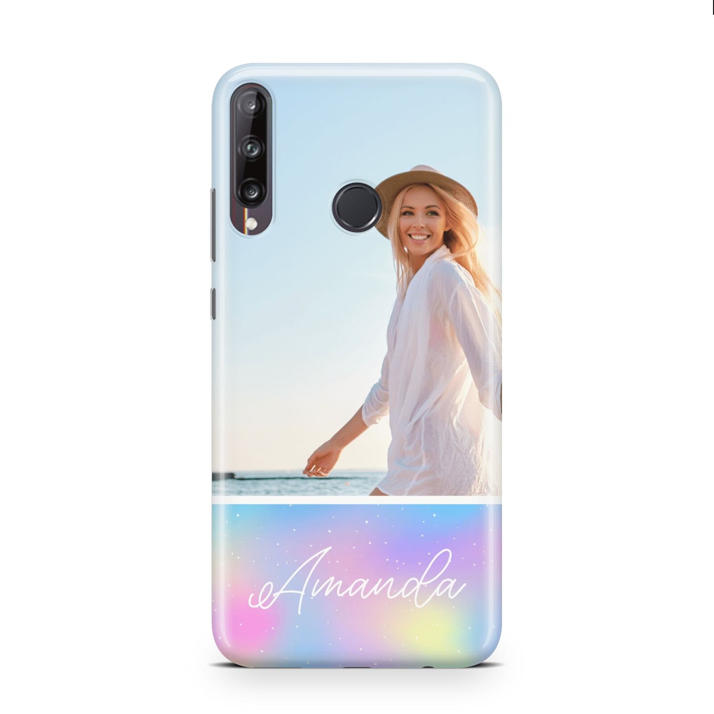 Personalised Unicorn Stars Photo Huawei P40 Lite E Phone Case