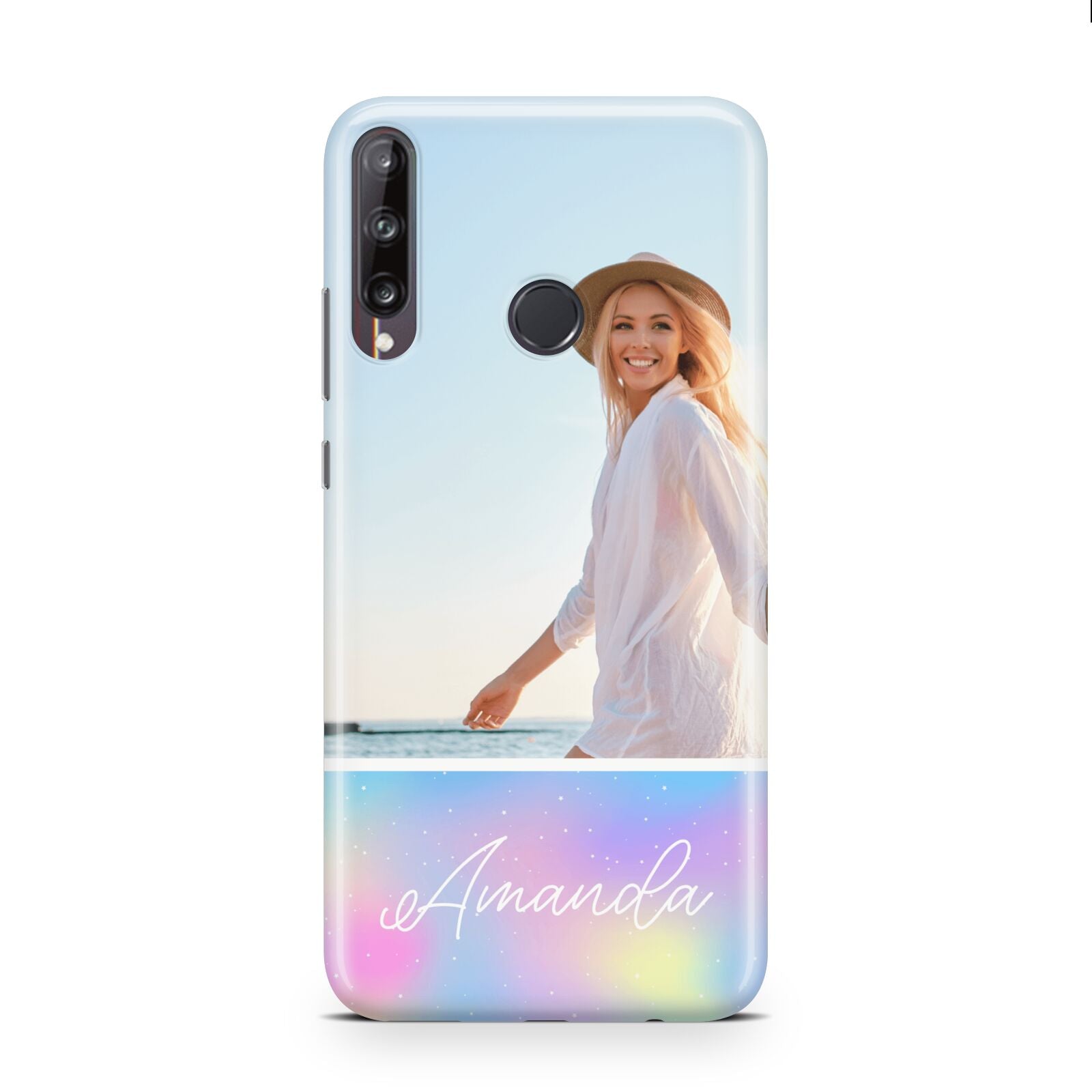 Personalised Unicorn Stars Photo Huawei P40 Lite E Phone Case