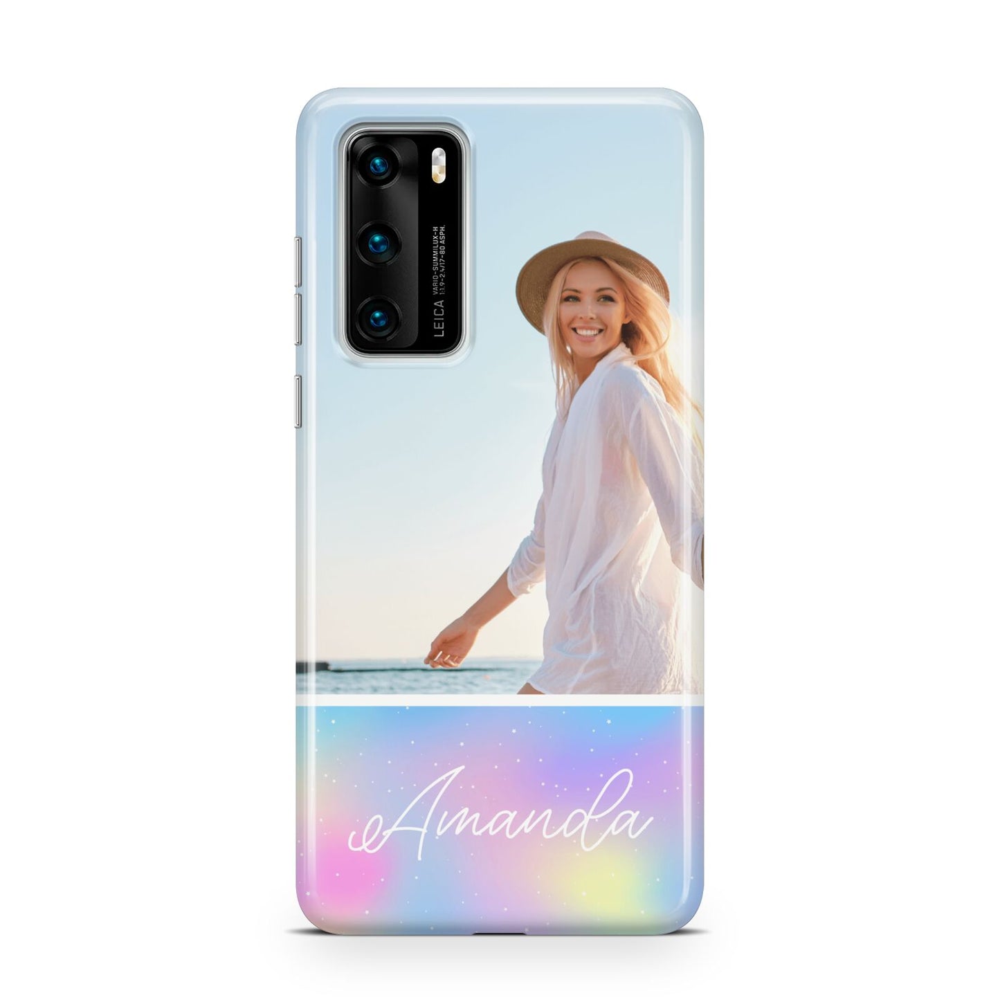 Personalised Unicorn Stars Photo Huawei P40 Phone Case