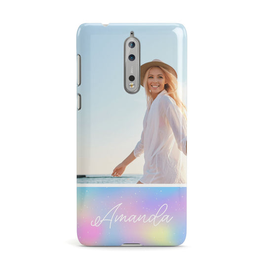 Personalised Unicorn Stars Photo Nokia Case