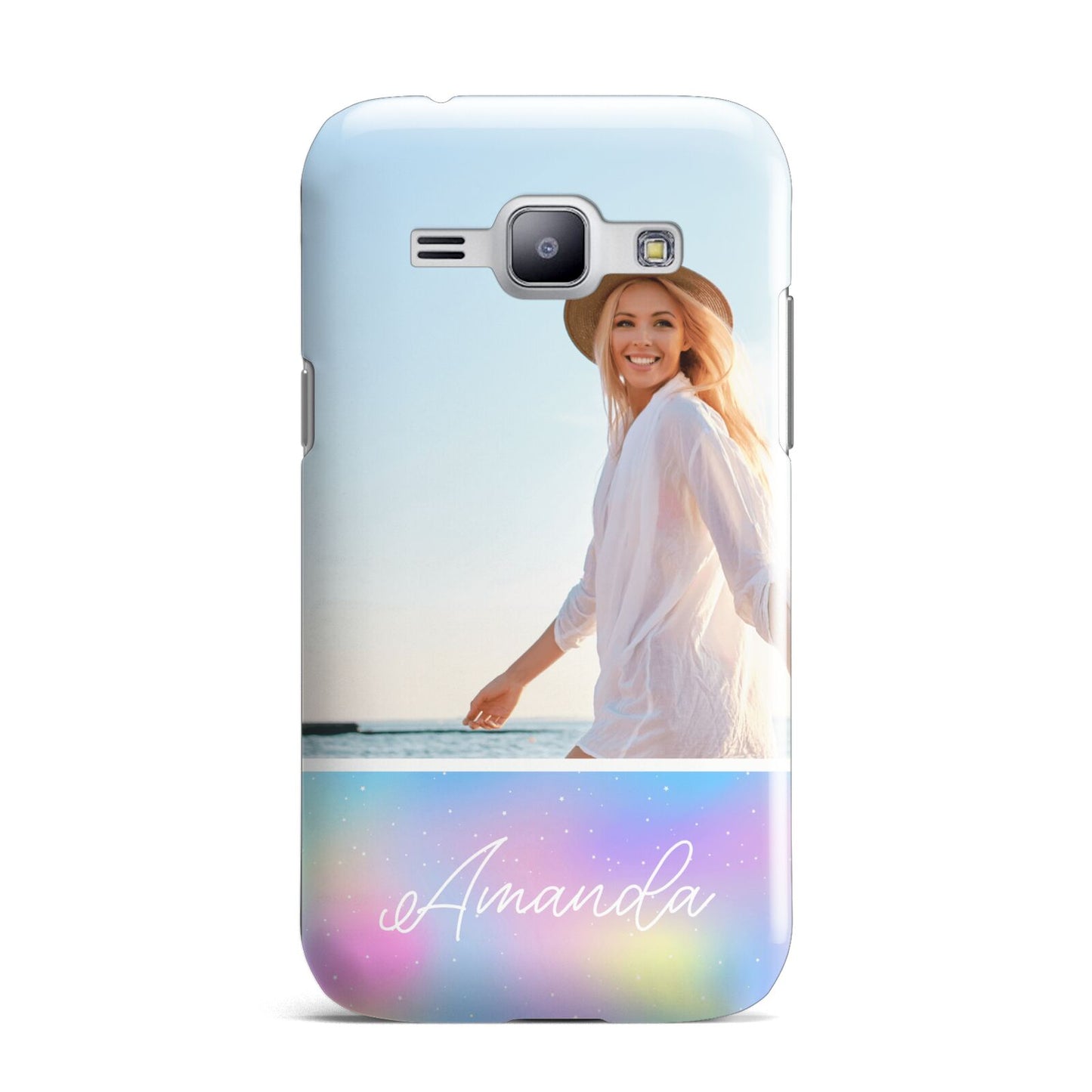 Personalised Unicorn Stars Photo Samsung Galaxy J1 2015 Case