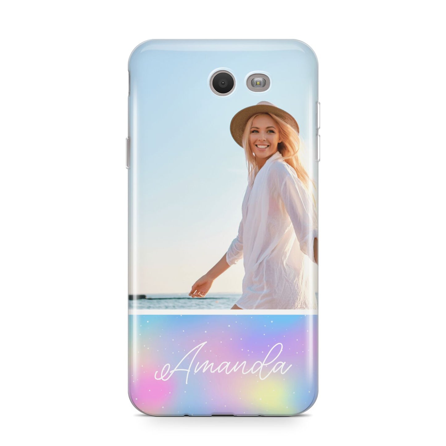 Personalised Unicorn Stars Photo Samsung Galaxy J7 2017 Case