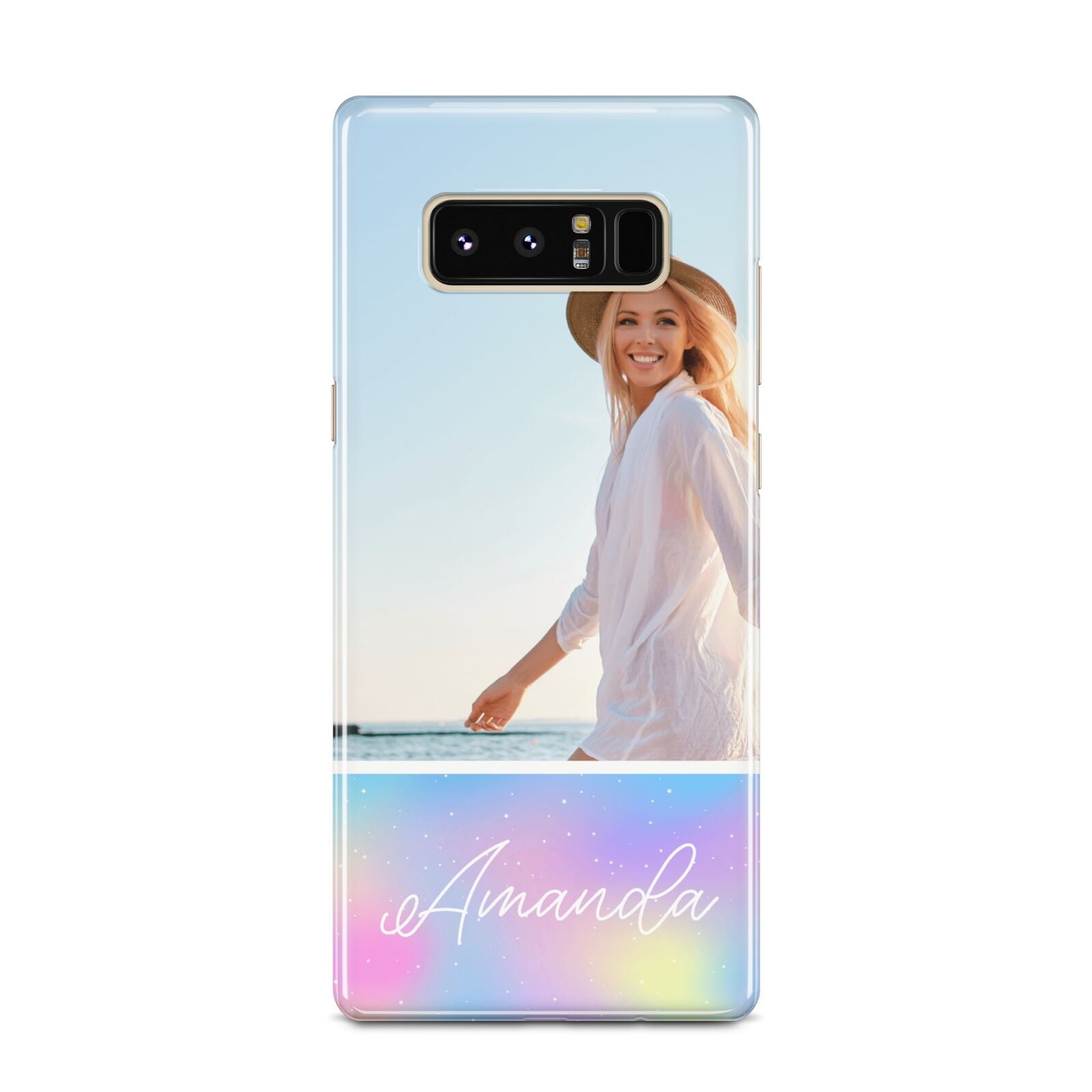 Personalised Unicorn Stars Photo Samsung Galaxy Note 8 Case