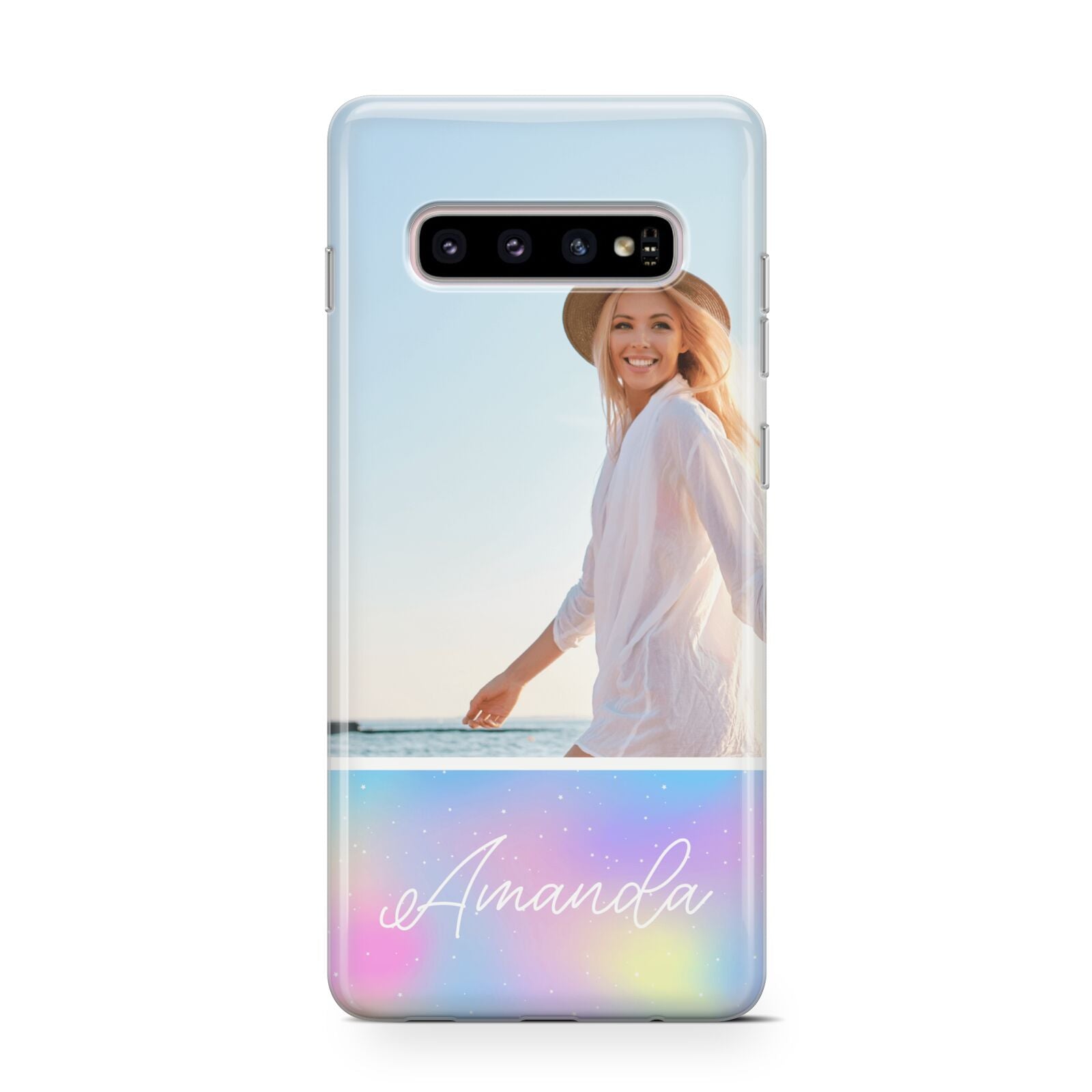Personalised Unicorn Stars Photo Samsung Galaxy S10 Case