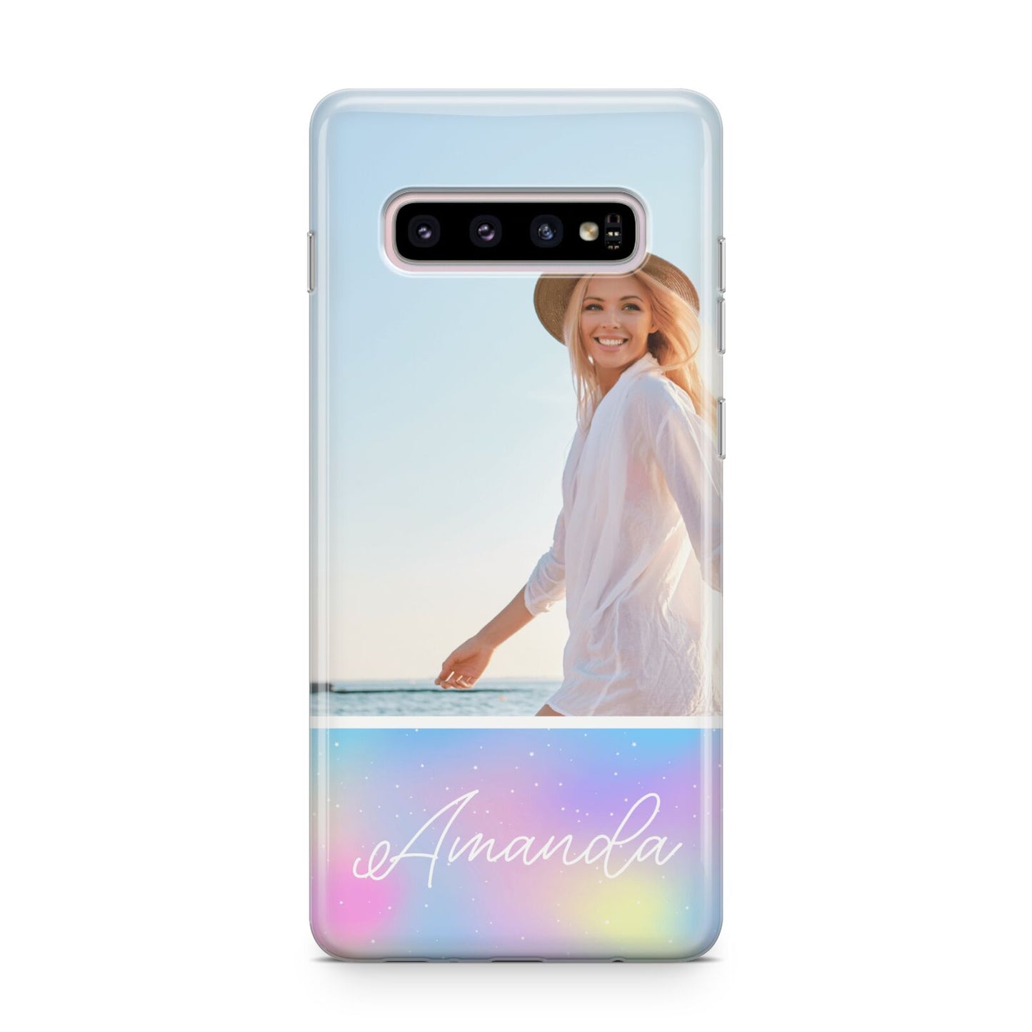 Personalised Unicorn Stars Photo Samsung Galaxy S10 Plus Case