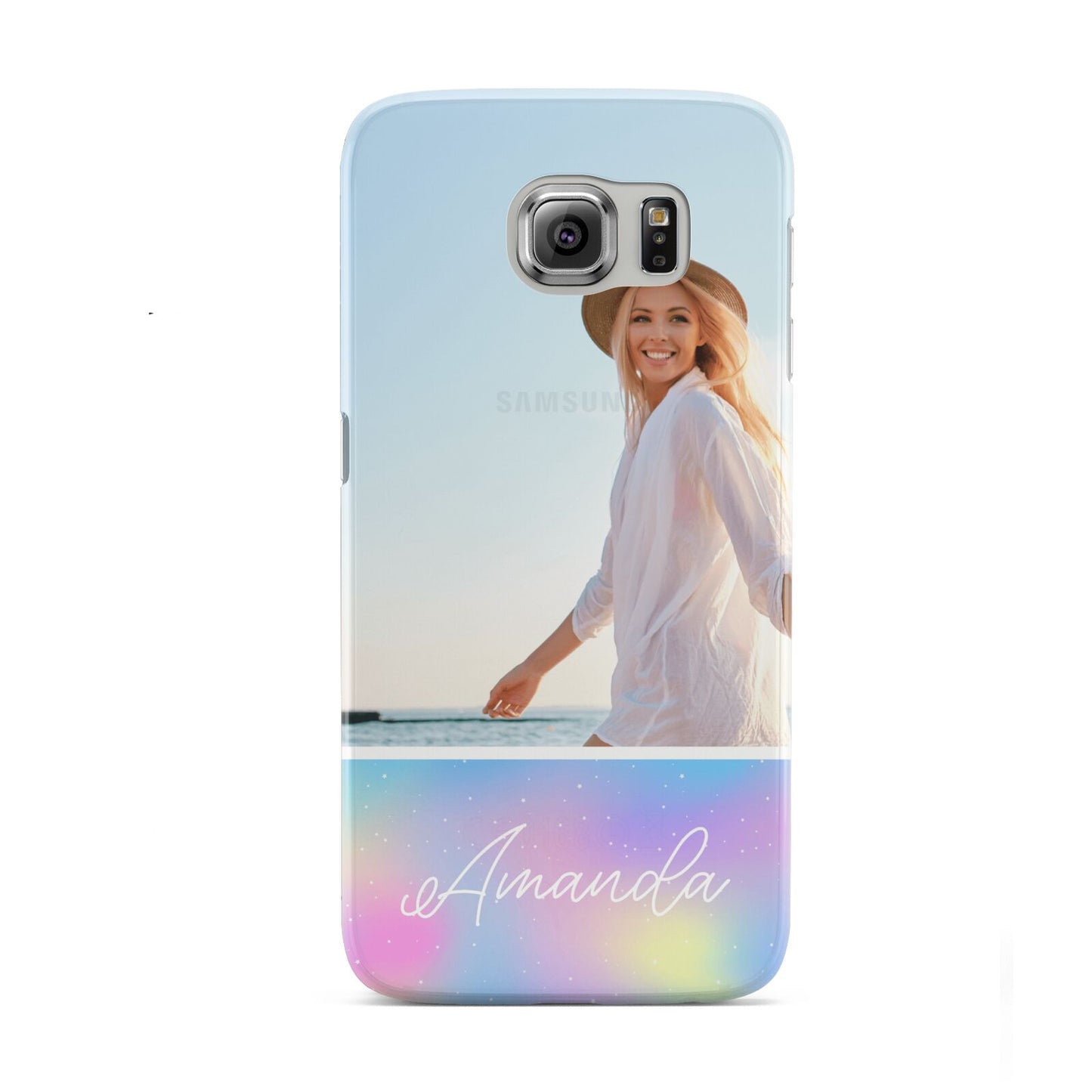 Personalised Unicorn Stars Photo Samsung Galaxy S6 Case