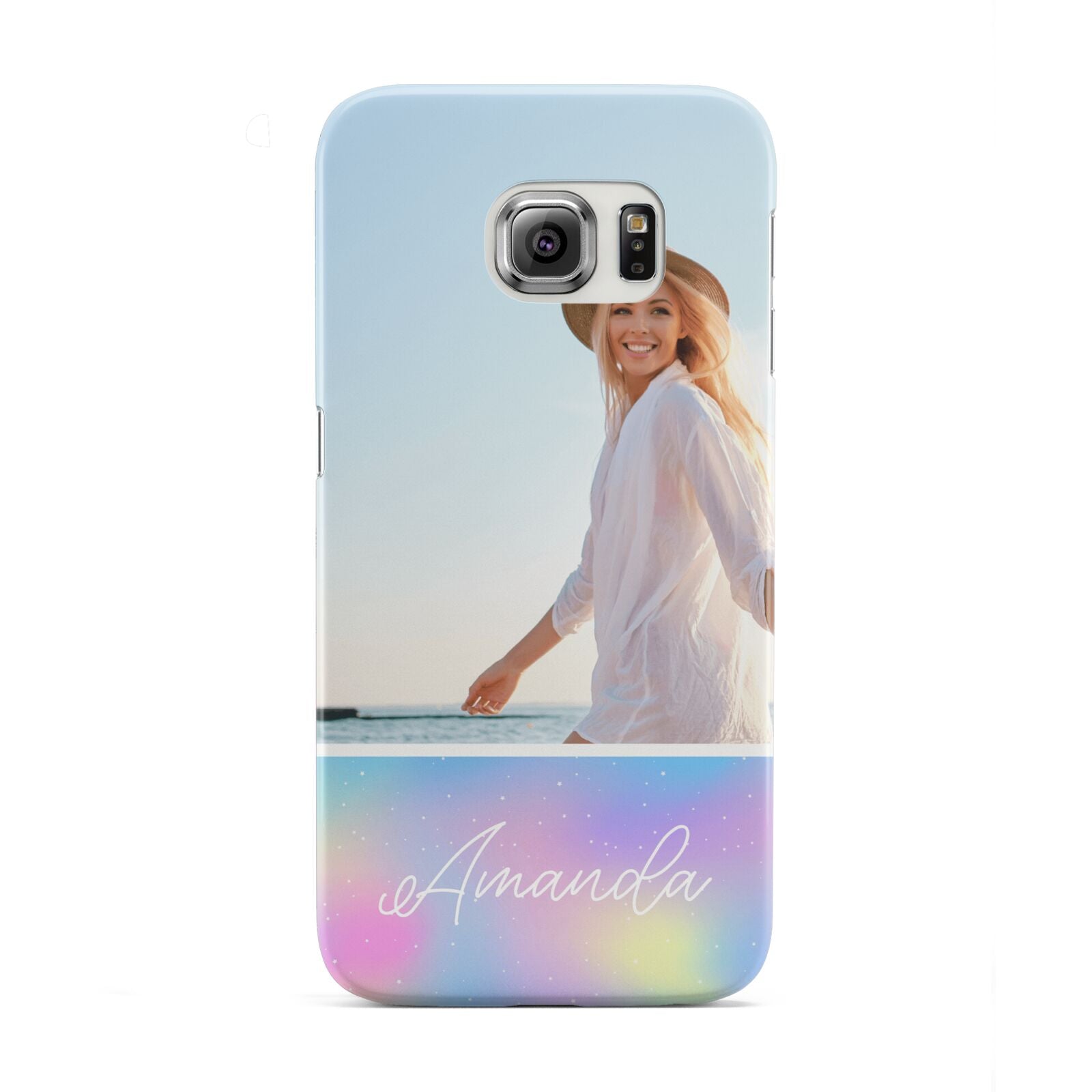 Personalised Unicorn Stars Photo Samsung Galaxy S6 Edge Case
