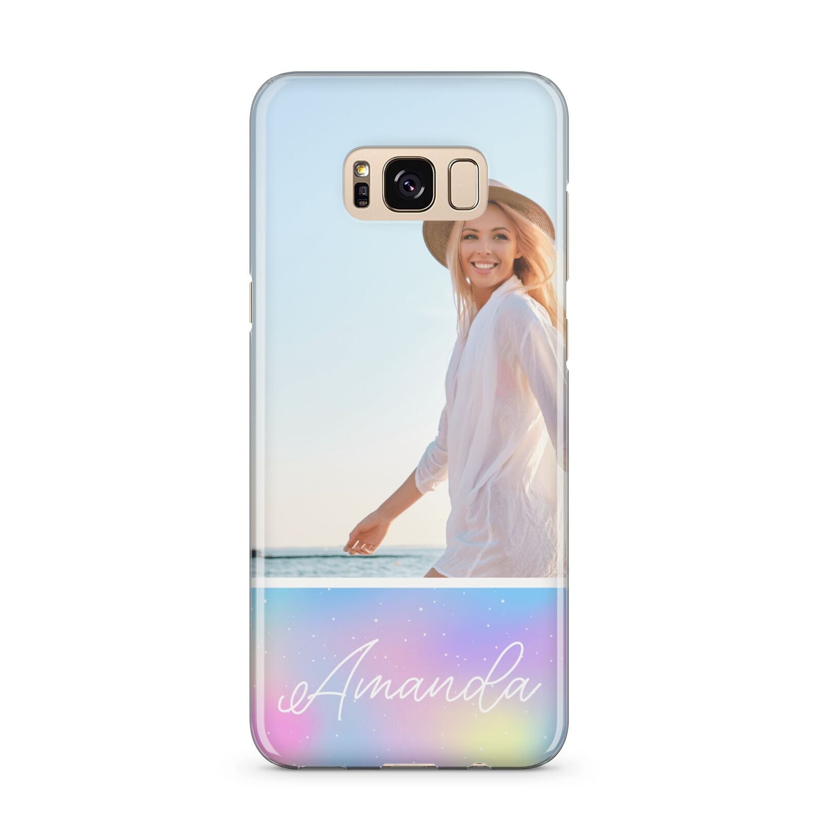 Personalised Unicorn Stars Photo Samsung Galaxy S8 Plus Case