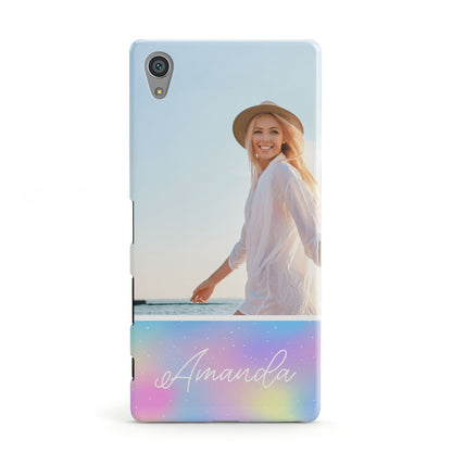 Personalised Unicorn Stars Photo Sony Xperia Case