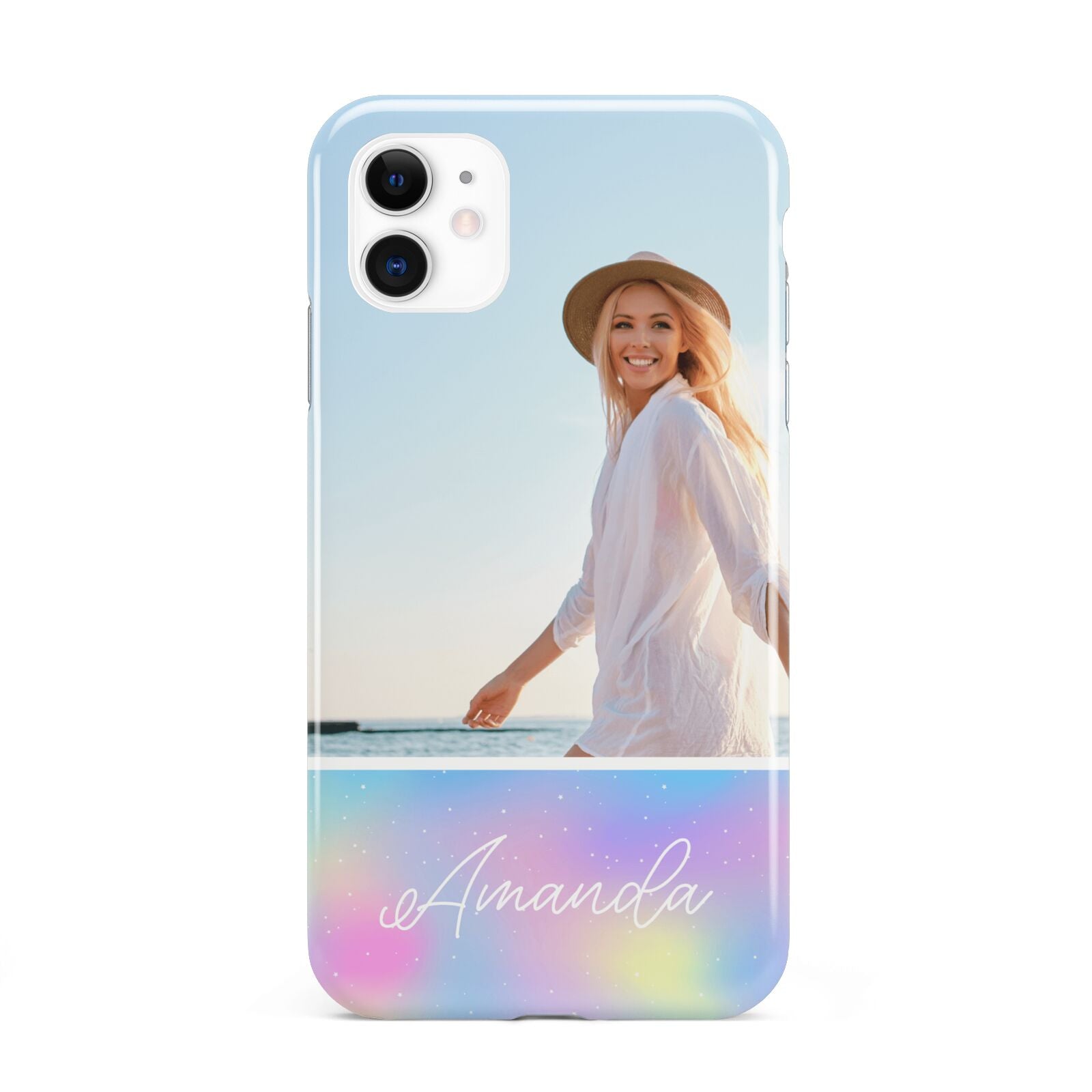 Personalised Unicorn Stars Photo iPhone 11 3D Tough Case