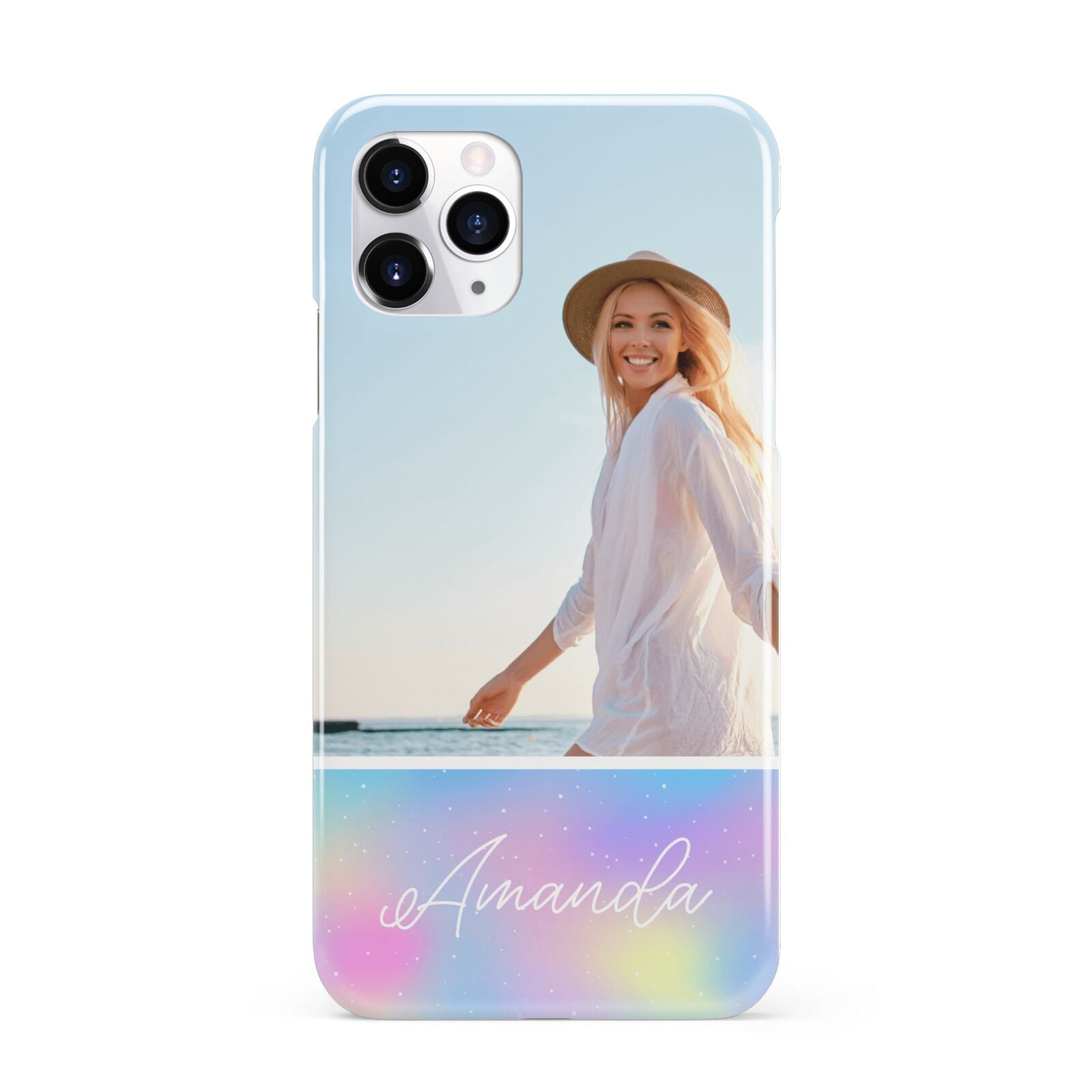 Personalised Unicorn Stars Photo iPhone 11 Pro 3D Snap Case