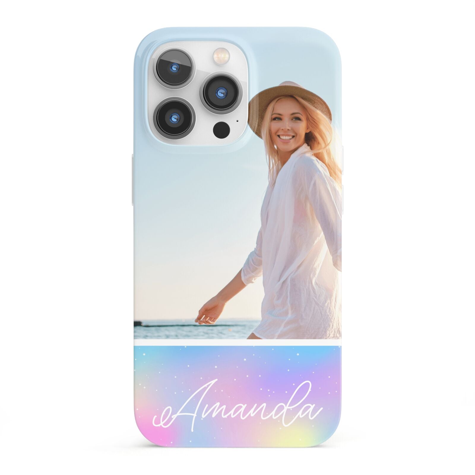 Personalised Unicorn Stars Photo iPhone 13 Pro Full Wrap 3D Snap Case