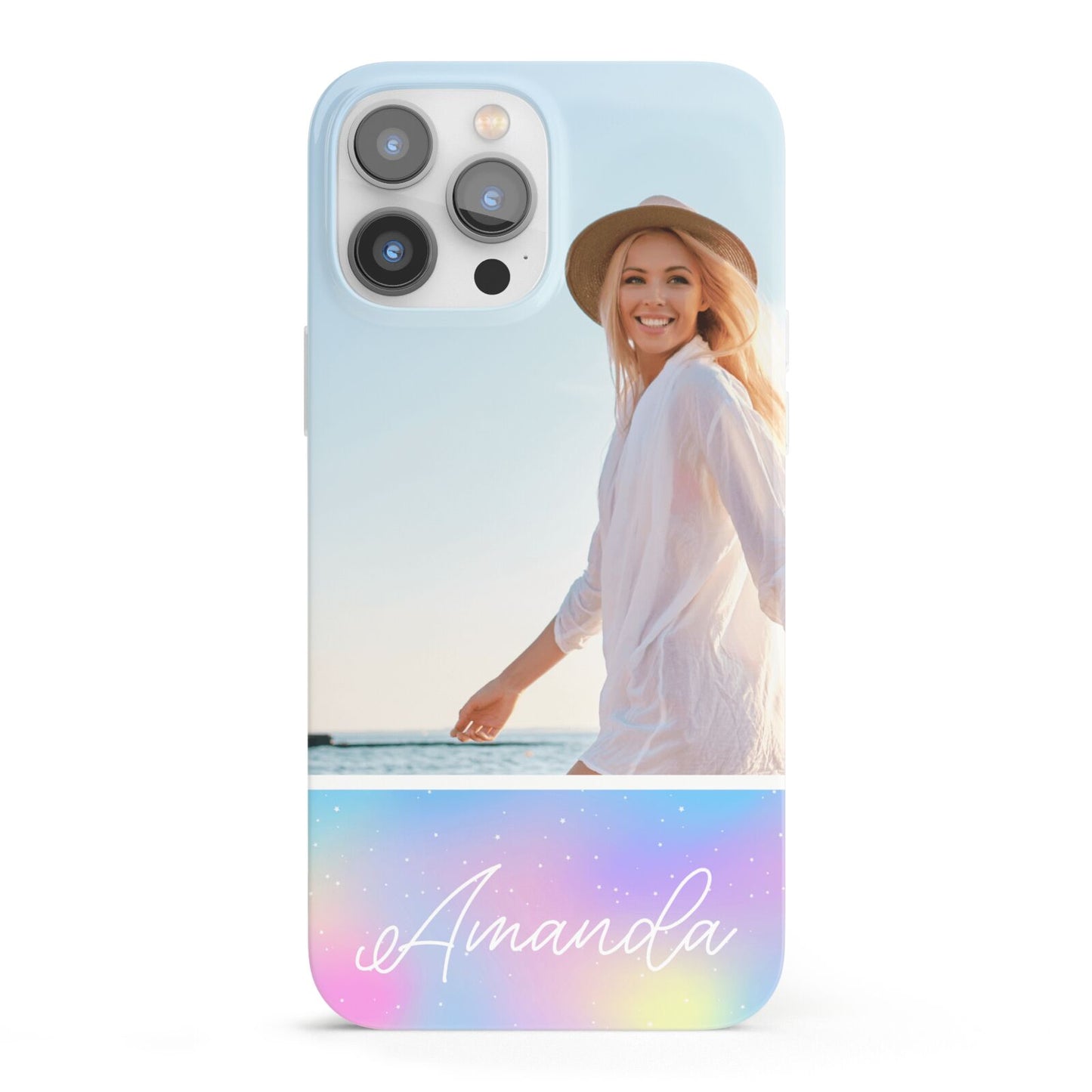 Personalised Unicorn Stars Photo iPhone 13 Pro Max Full Wrap 3D Snap Case