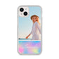Personalised Unicorn Stars Photo iPhone 14 Plus Glitter Tough Case Starlight